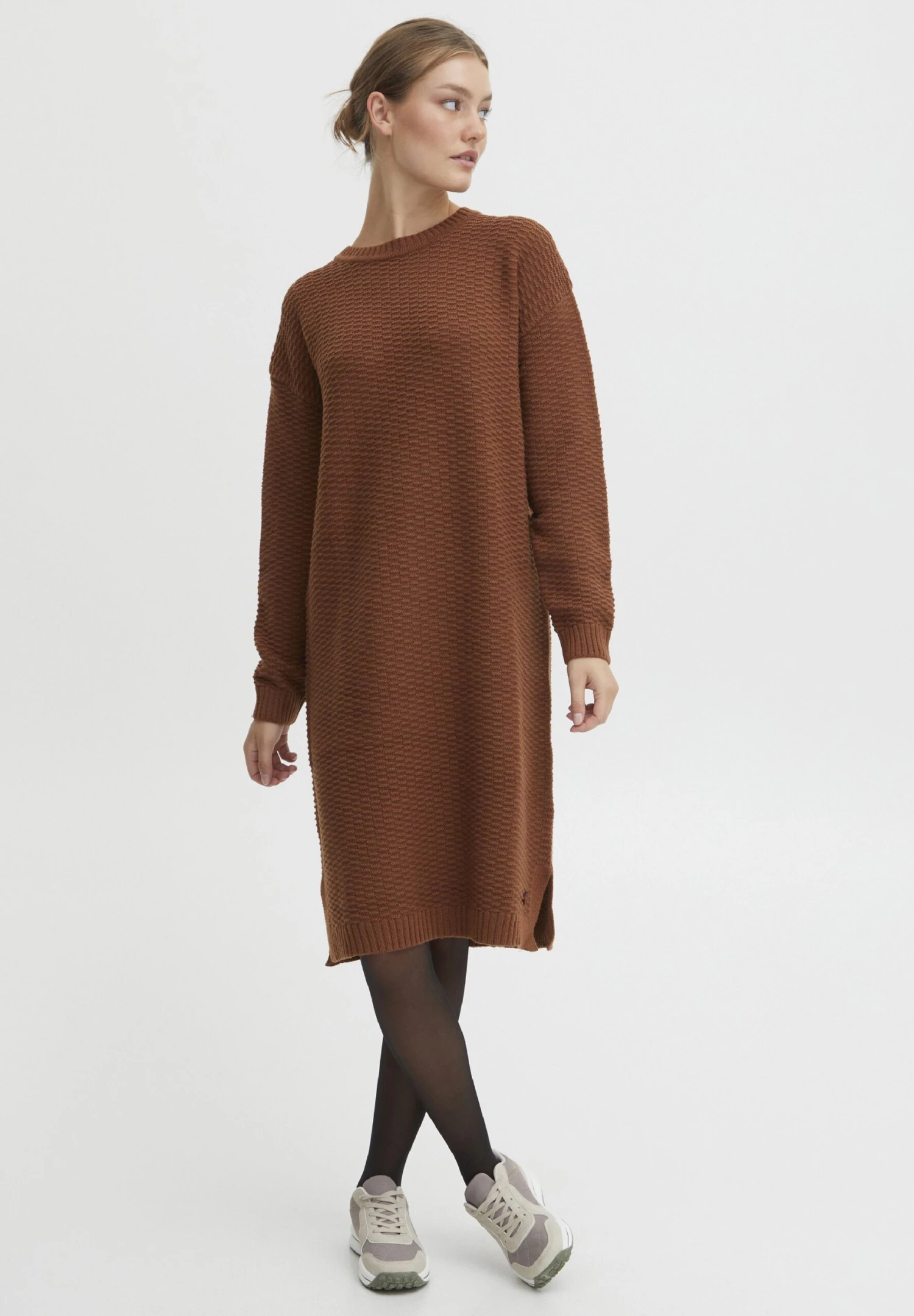 OXMO Oxmilika - Vestido De Punto - Brunette 2 OXMO Oxmilika - Vestido De Punto - Brunette - Imagen 2