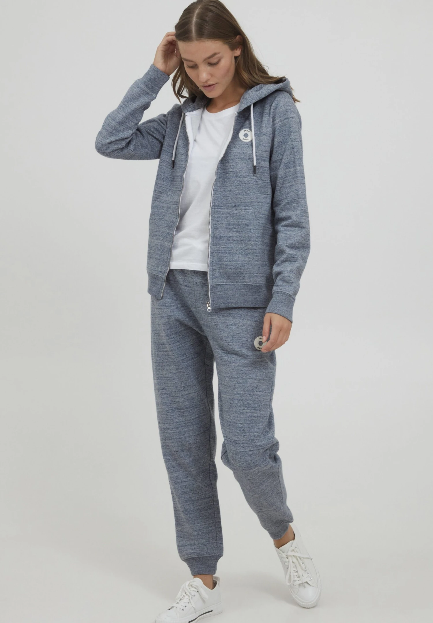 OXMO Oxhelna - Sudadera Con Cremallera - Total Eclipse Melange 2 OXMO Oxhelna - Sudadera Con Cremallera - Total Eclipse Melange - Imagen 2