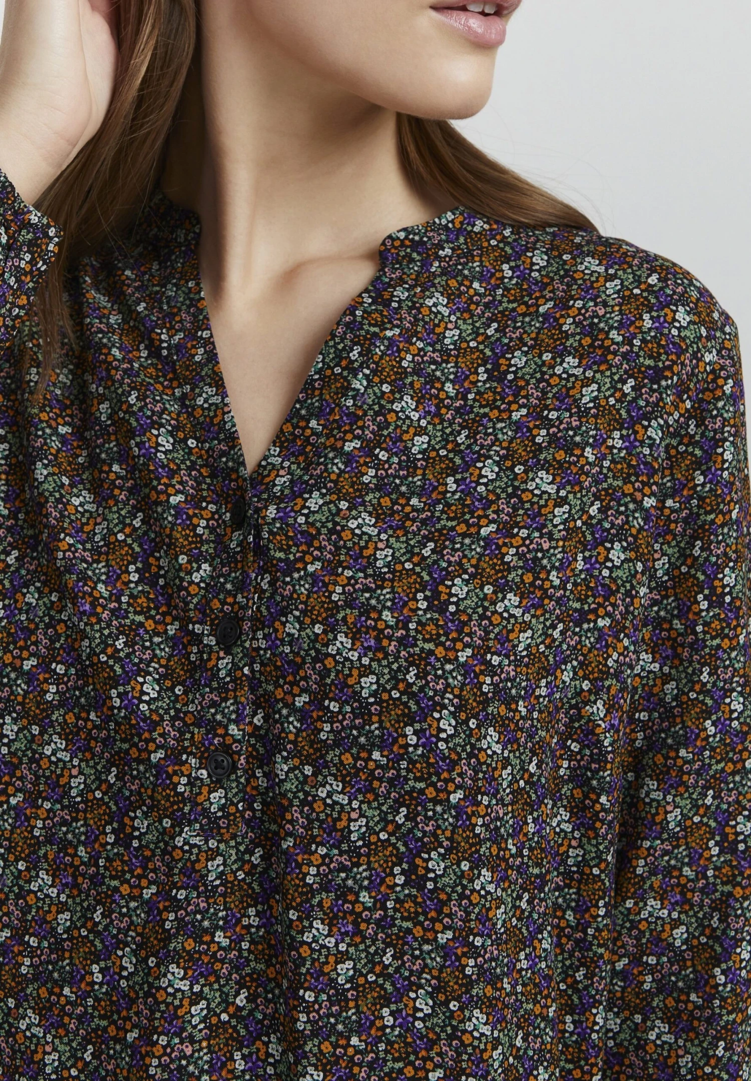 OXMO Elvy - Blusa - Burnt Orange Mix 4 OXMO Elvy - Blusa - Burnt Orange Mix - Imagen 4