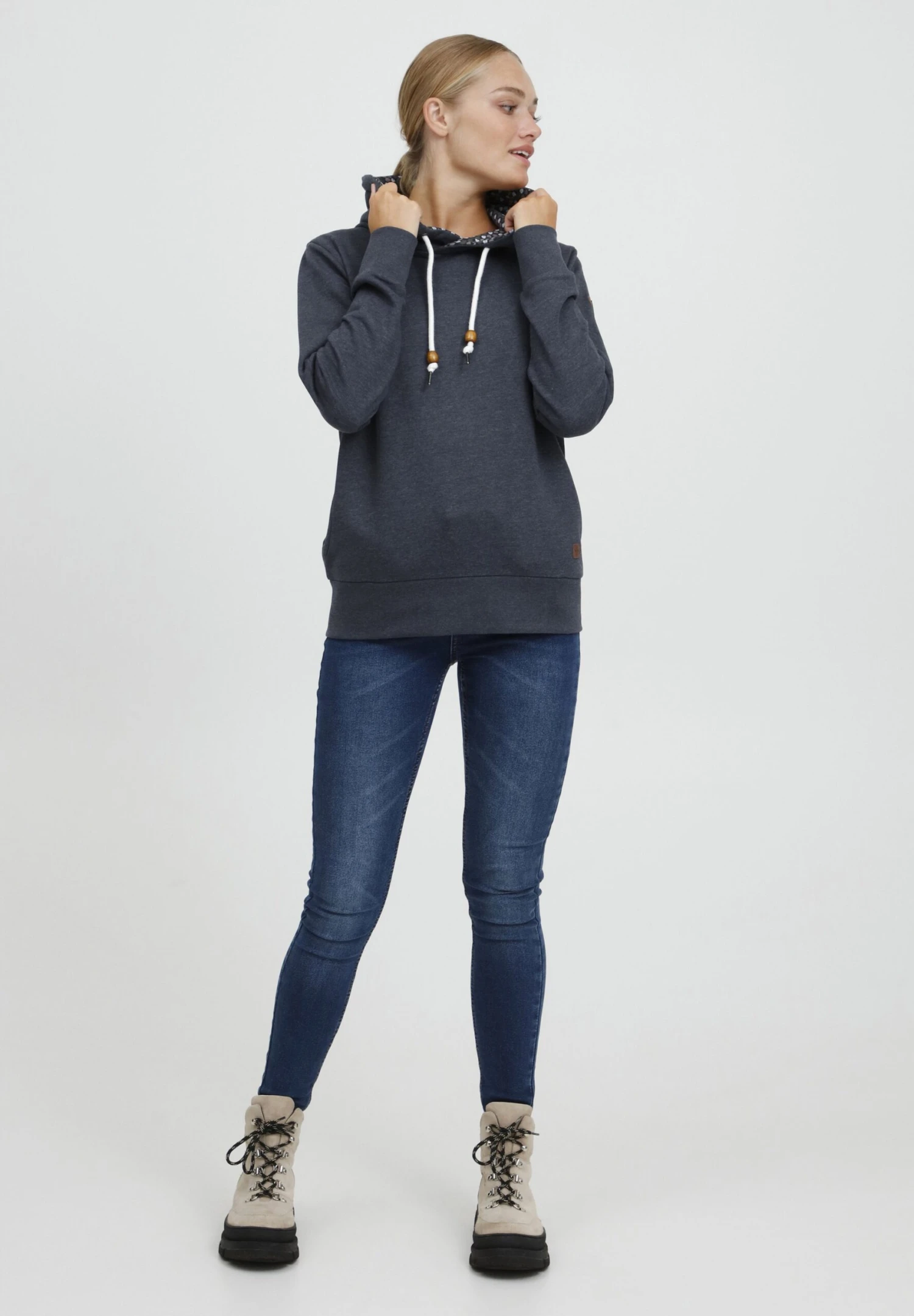 OXMO Oxulrika - Jersey Con Capucha - Total Eclipse Melange 2 OXMO Oxulrika - Jersey Con Capucha - Total Eclipse Melange - Imagen 2