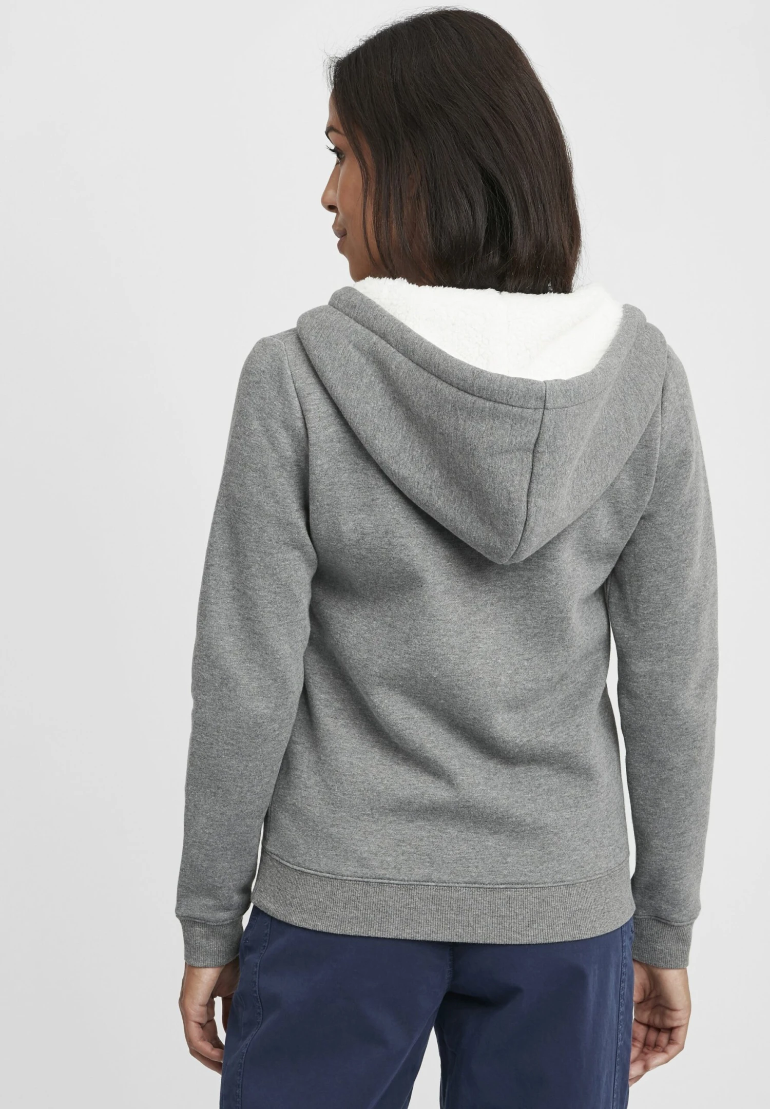 OXMO Oxbinja - Sudadera Con Cremallera - Grey Melange 3 OXMO Oxbinja - Sudadera Con Cremallera - Grey Melange - Imagen 3