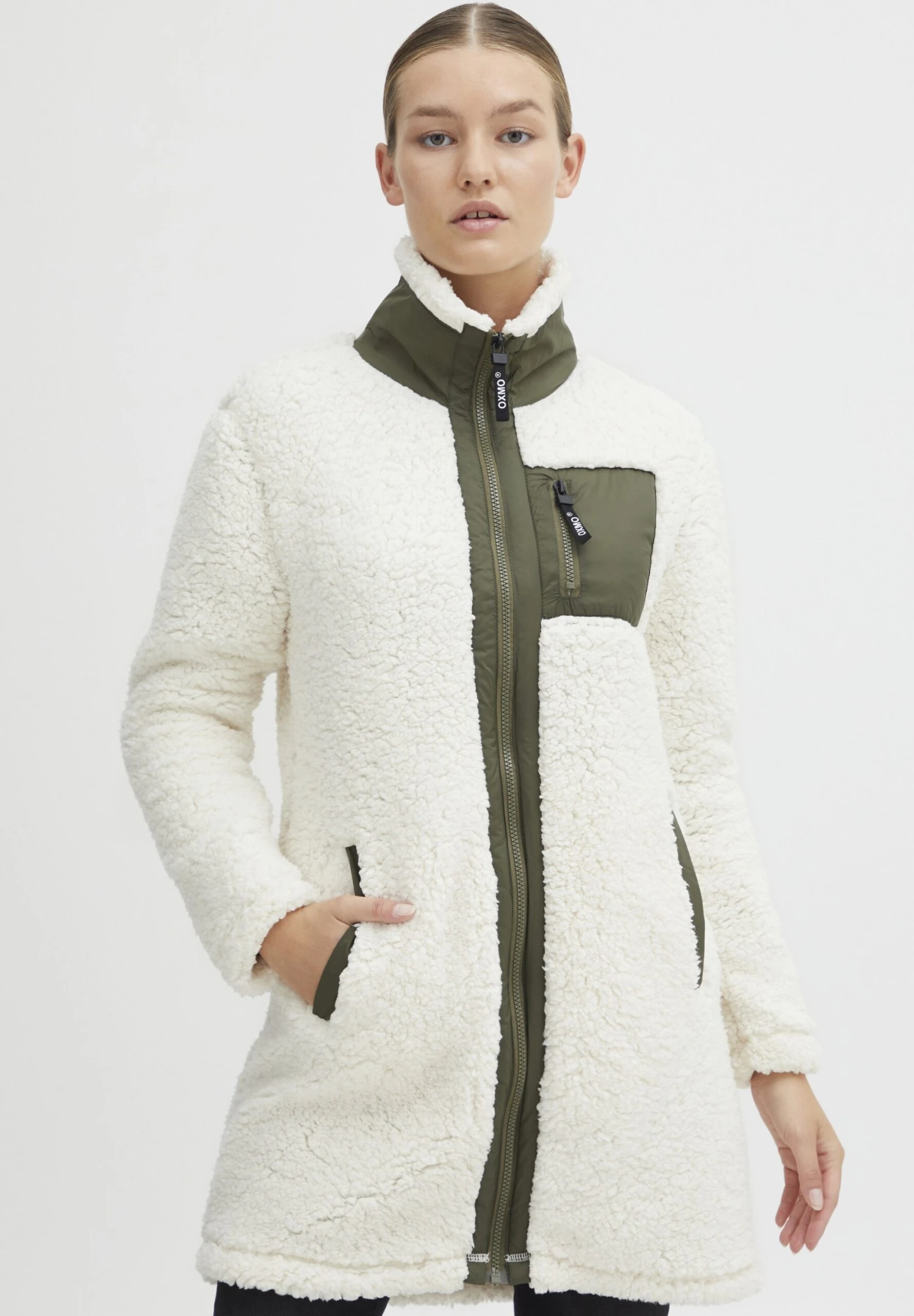 OXMO Oxeline - Abrigo Corto - Cloud Dancer 1 OXMO Oxeline - Abrigo Corto - Cloud Dancer