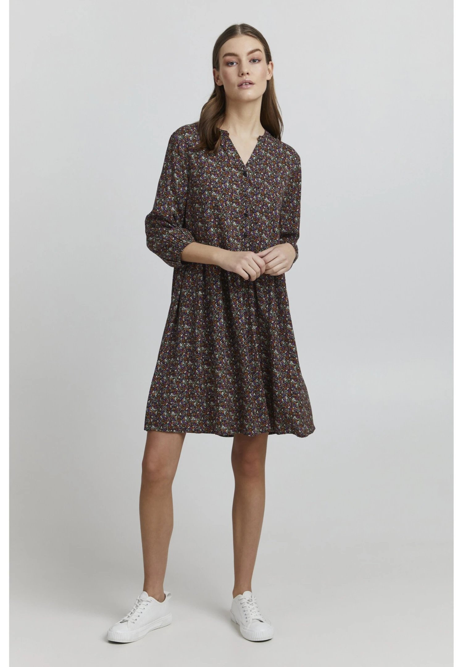 OXMO Vestido Informal - Burnt Orange Mix 2 OXMO Vestido Informal - Burnt Orange Mix - Imagen 2