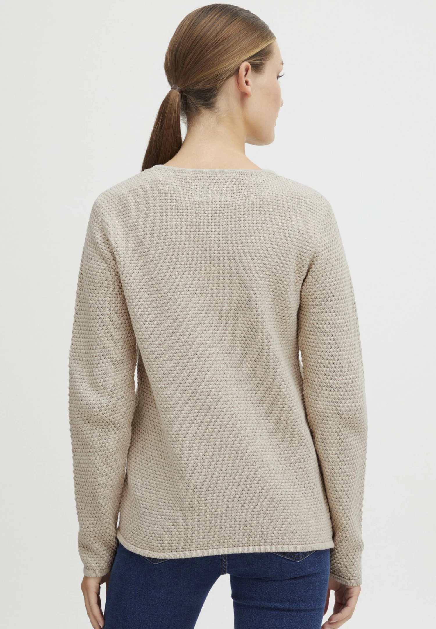 OXMO Oxhelga - Chaqueta De Punto - Oatmeal 3 OXMO Oxhelga - Chaqueta De Punto - Oatmeal - Imagen 3