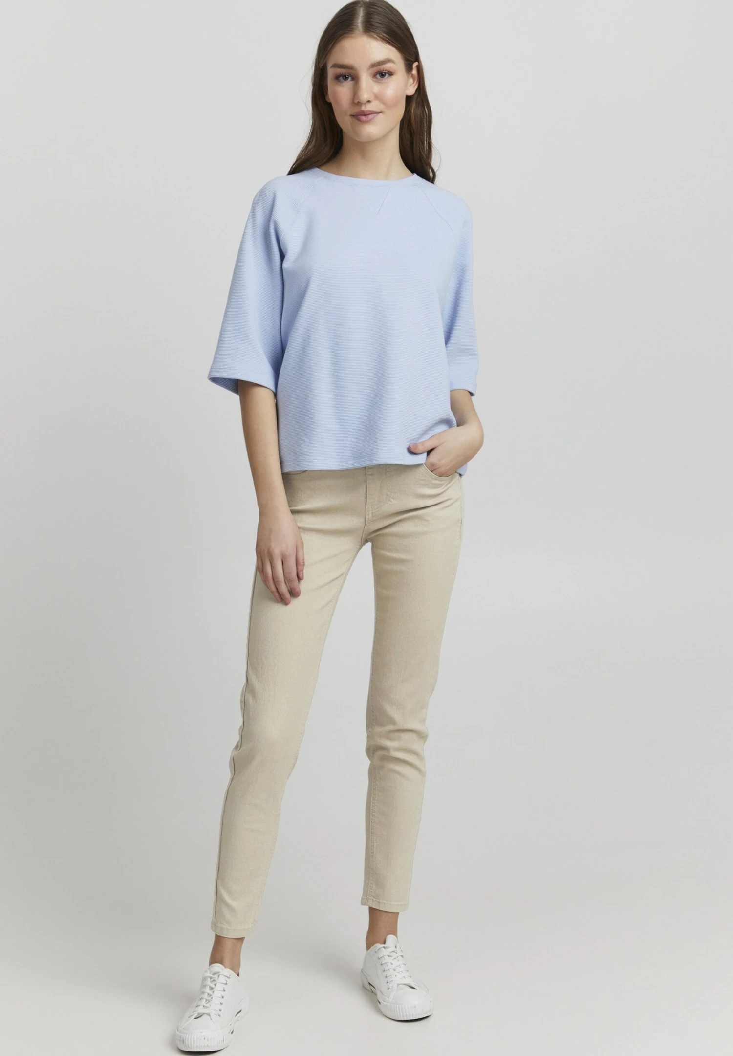 OXMO Oxpeetje - Pantalones - Cement 2 OXMO Oxpeetje - Pantalones - Cement - Imagen 2