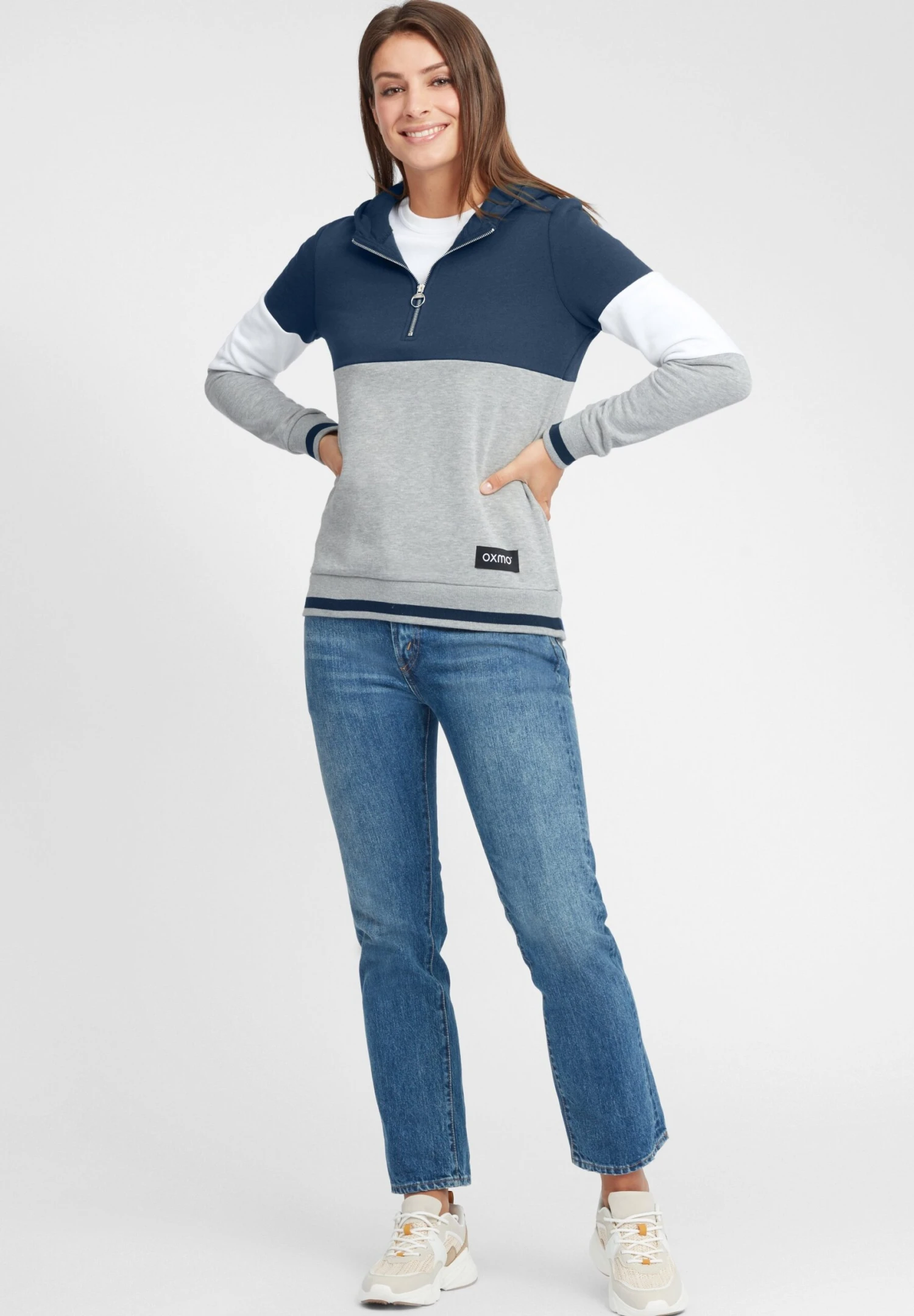 OXMO Oxomara - Jersey Con Capucha - Insignia Blue 2 OXMO Oxomara - Jersey Con Capucha - Insignia Blue - Imagen 2