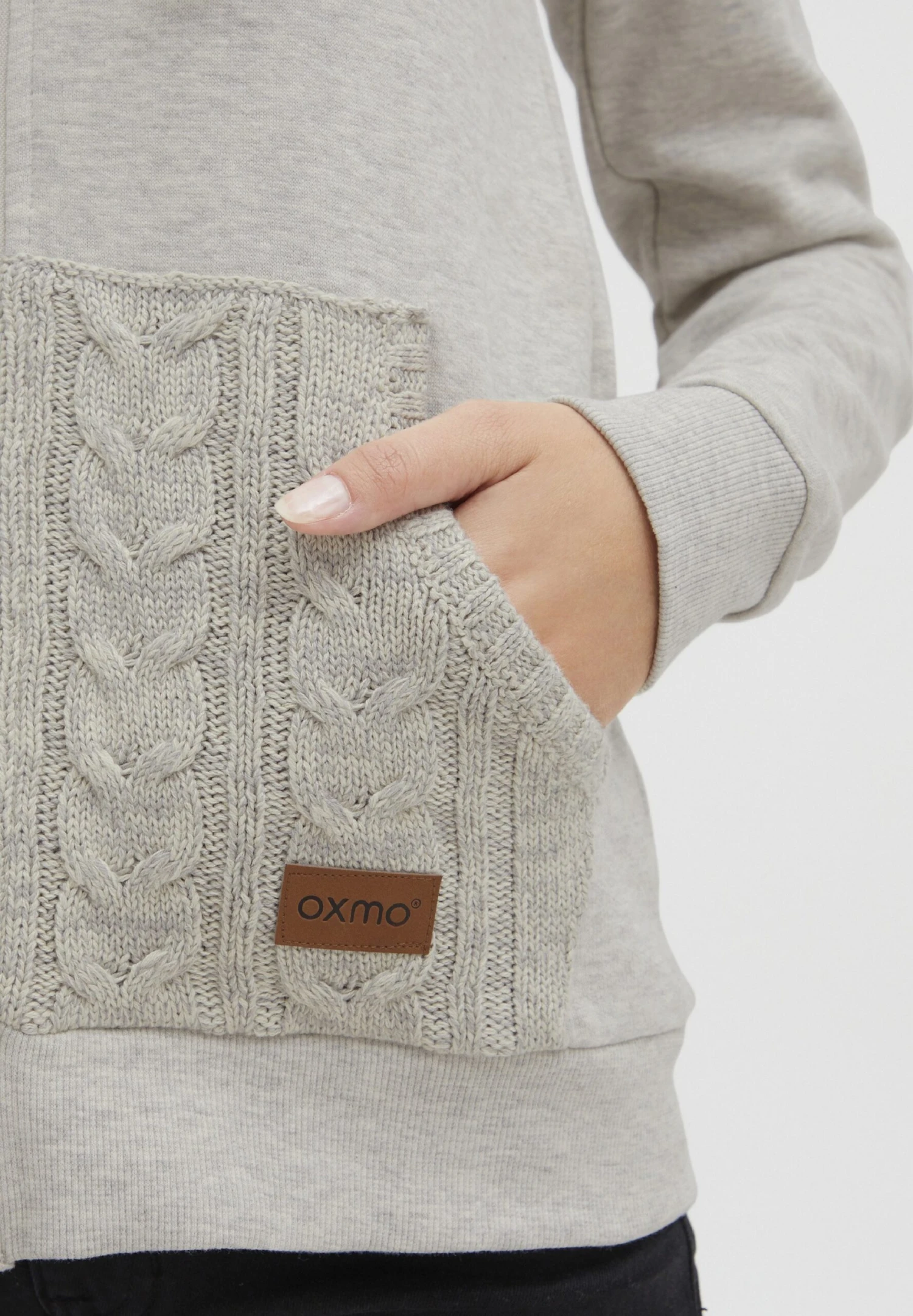 OXMO Oxmatilda - Sudadera Con Cremallera - Birch Melange 5 OXMO Oxmatilda - Sudadera Con Cremallera - Birch Melange - Imagen 5