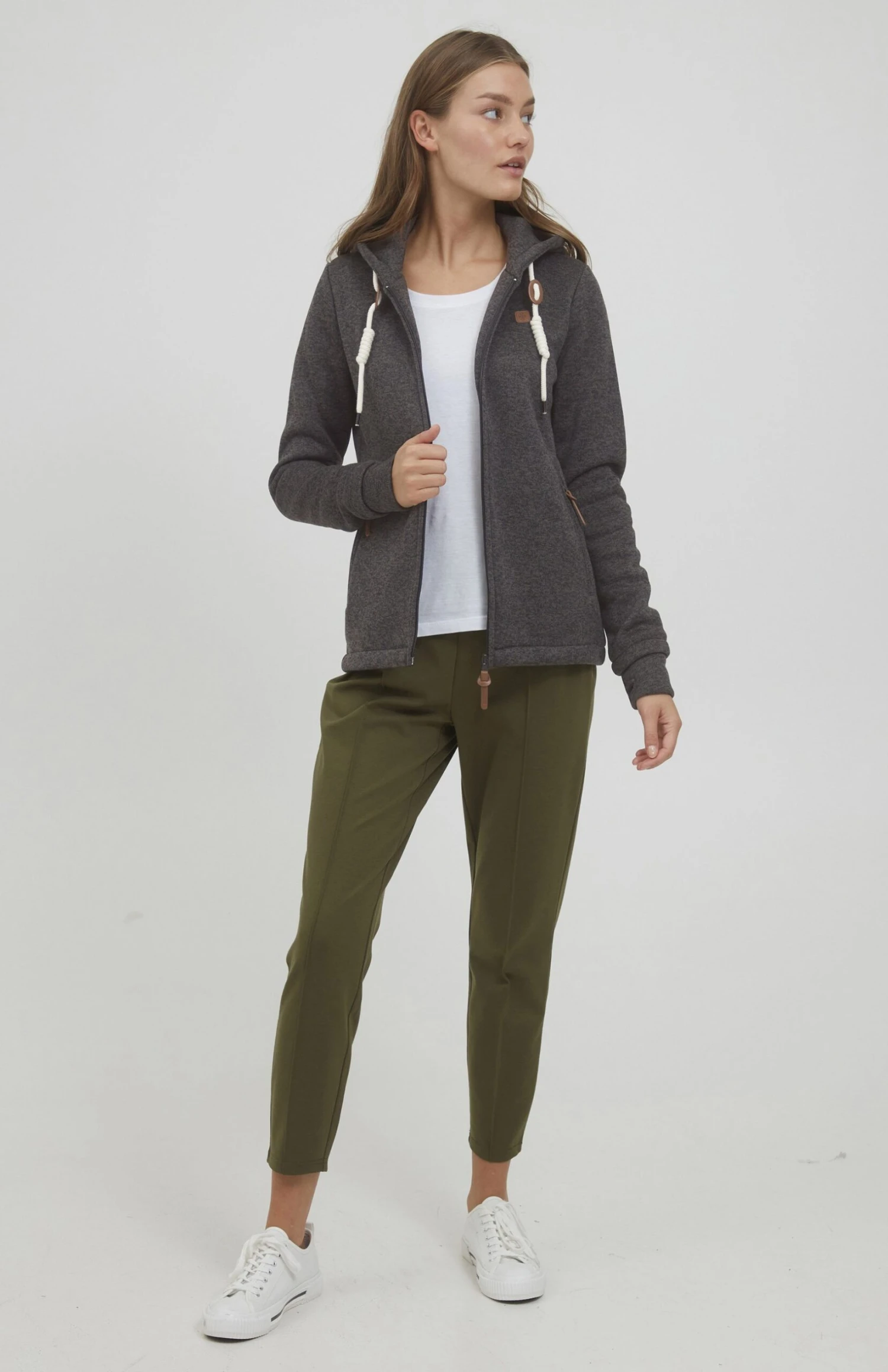 OXMO Oxthory - Sudadera Con Cremallera - True Black 2 OXMO Oxthory - Sudadera Con Cremallera - True Black - Imagen 2