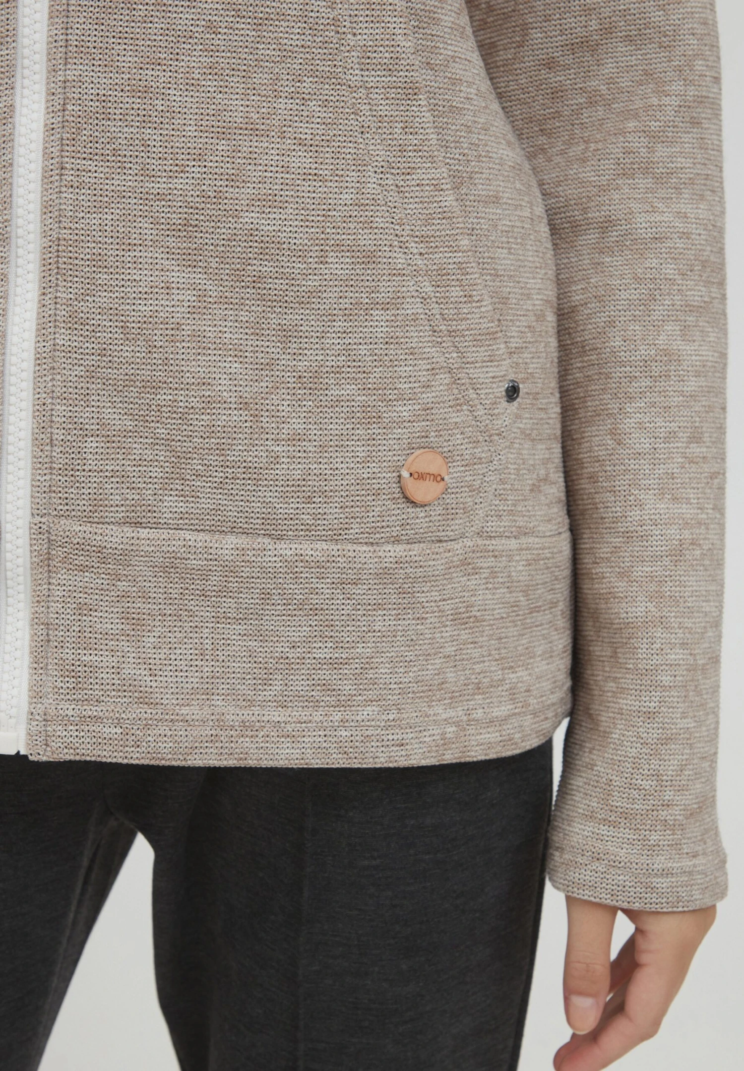 OXMO Oxfia - Sudadera Con Cremallera - Cloud Dancer 5 OXMO Oxfia - Sudadera Con Cremallera - Cloud Dancer - Imagen 5