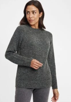 OXMO Oxgianna - Jersey De Punto - Dark Grey Melange