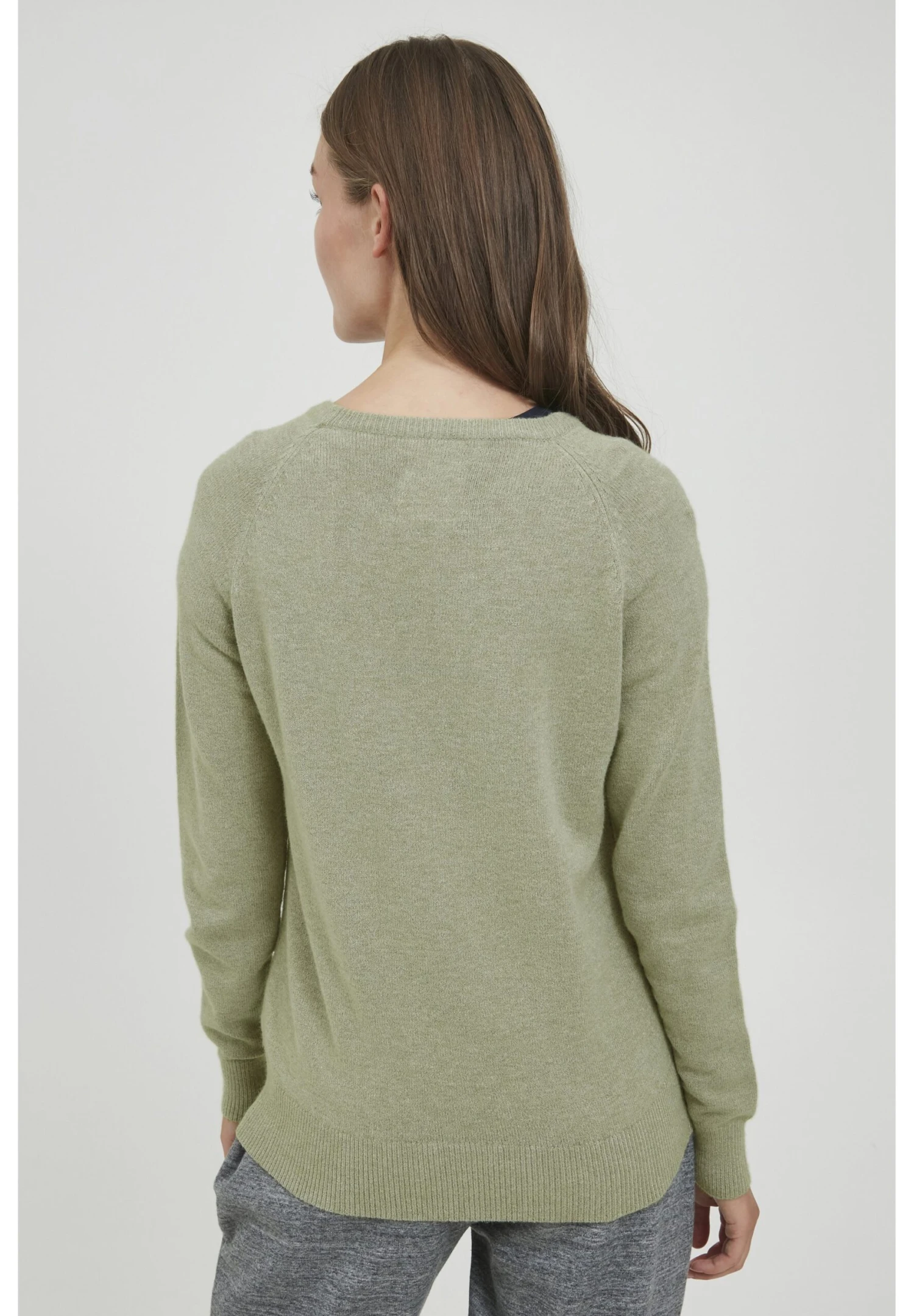 OXMO Oxmaria - Jersey De Punto - Vetiver Melange 3 OXMO Oxmaria - Jersey De Punto - Vetiver Melange - Imagen 3