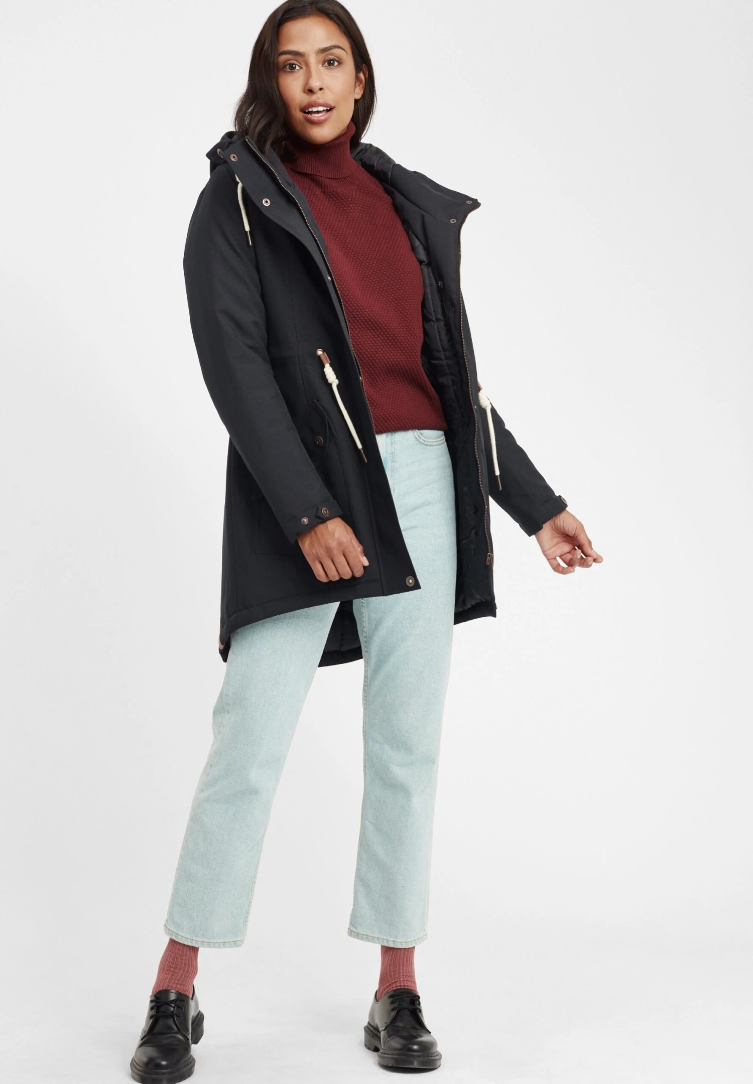 OXMO Oxsina - Jersey De Punto - Wine Red 2 OXMO Oxsina - Jersey De Punto - Wine Red - Imagen 2