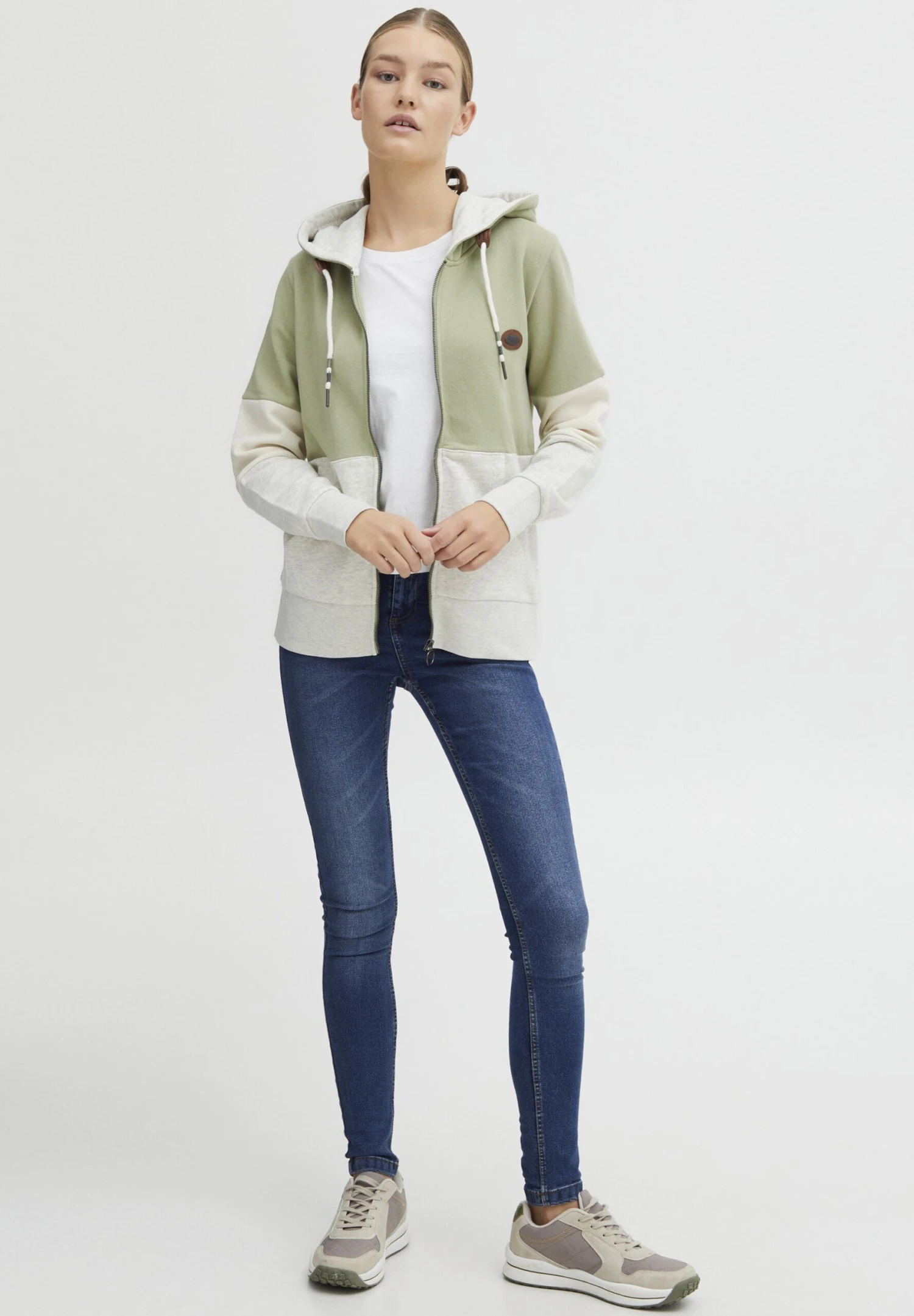 OXMO Kate - Sudadera Con Cremallera - Seagrass 2 OXMO Kate - Sudadera Con Cremallera - Seagrass - Imagen 2