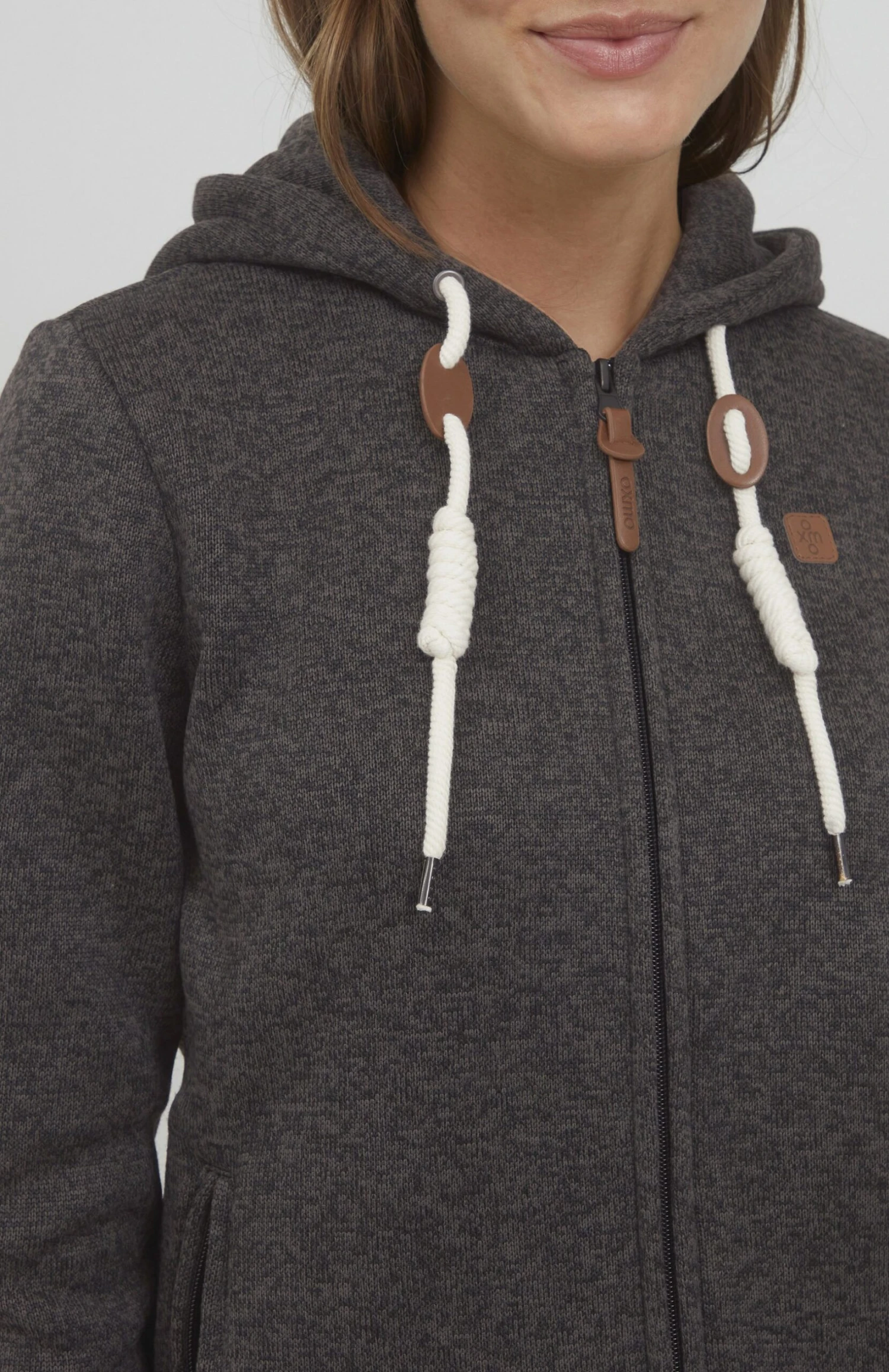 OXMO Oxthory - Sudadera Con Cremallera - True Black 4 OXMO Oxthory - Sudadera Con Cremallera - True Black - Imagen 4