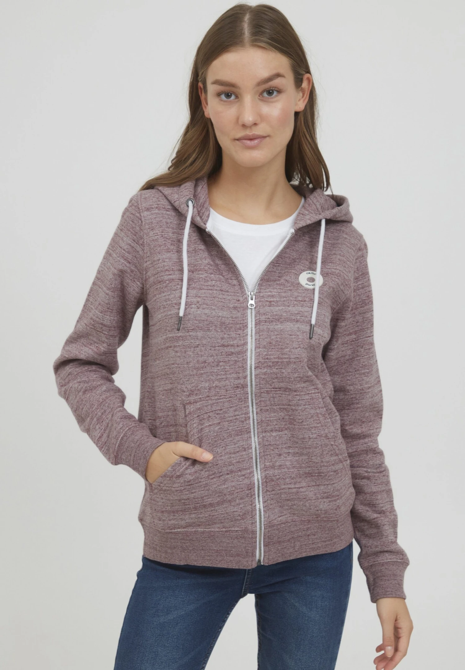 OXMO Oxhelna - Sudadera Con Cremallera - Chocolate Truffle Melange 1 OXMO Oxhelna - Sudadera Con Cremallera - Chocolate Truffle Melange