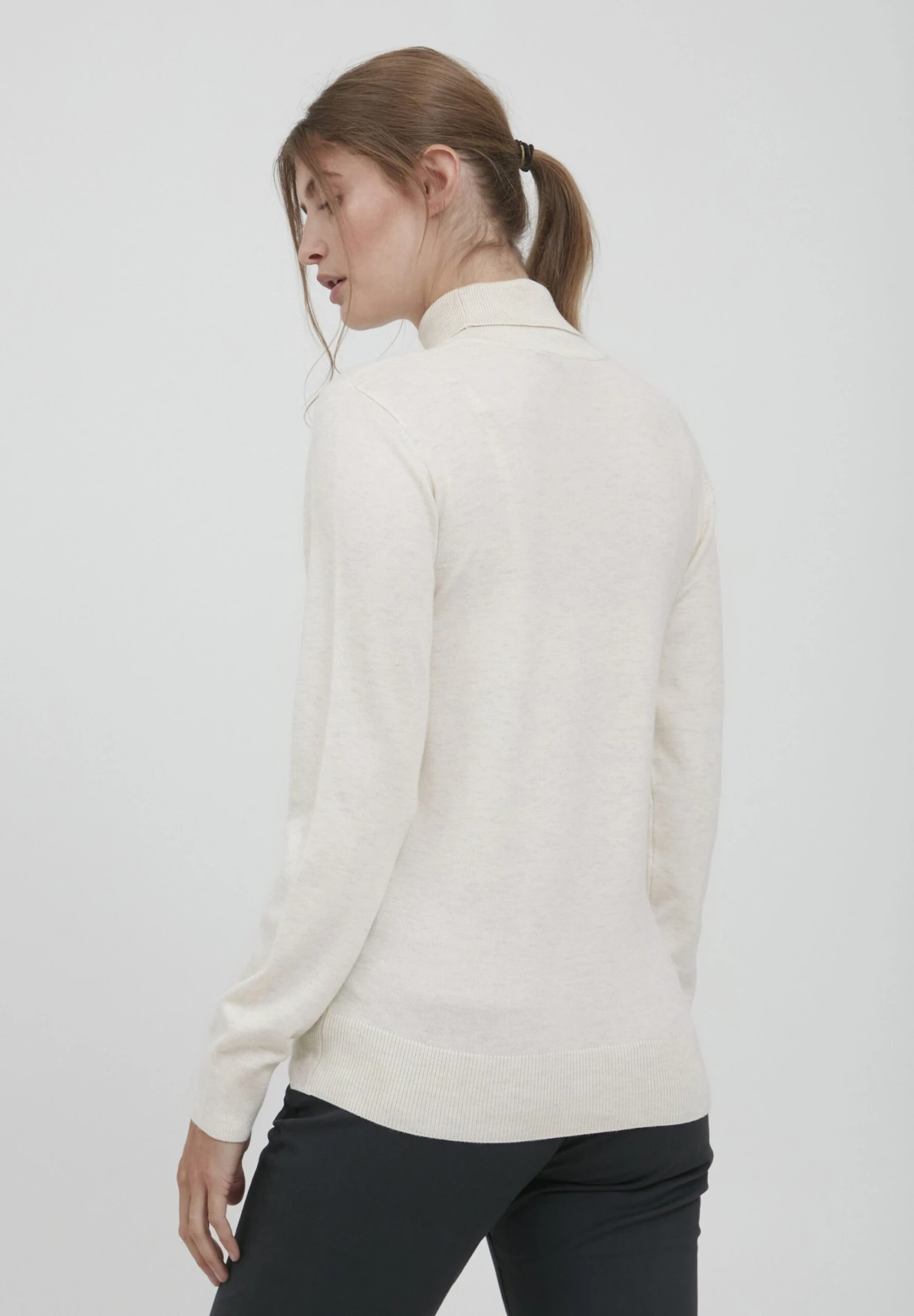 OXMO Oxwina - Jersey De Punto - Oyster Grey Melange 3 OXMO Oxwina - Jersey De Punto - Oyster Grey Melange - Imagen 3