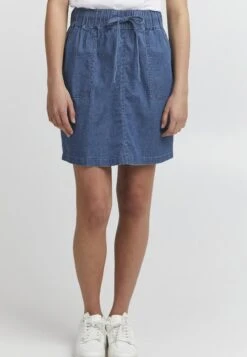 OXMO Oxlille - Falda Vaquera - Mid Blue Denim