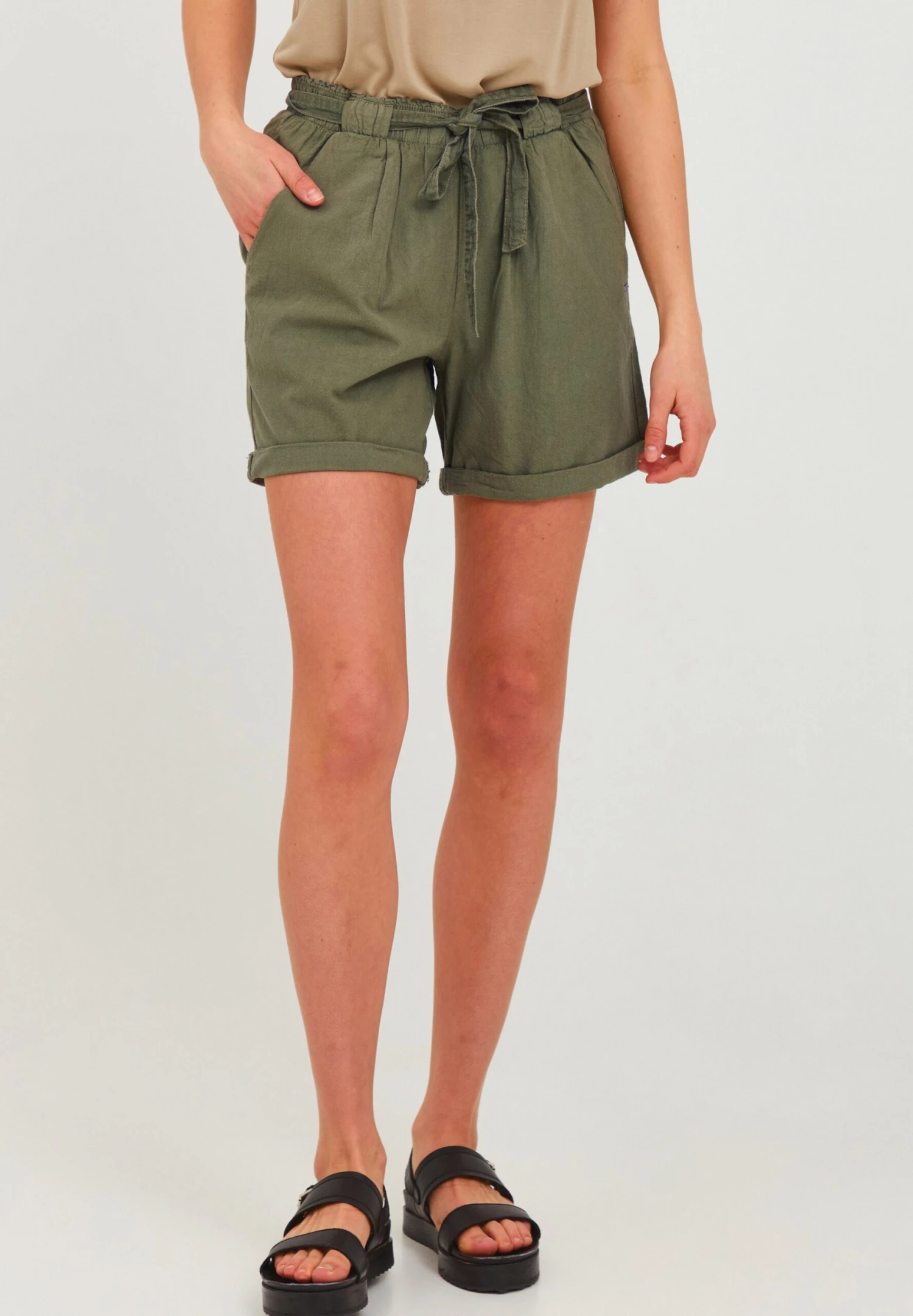 OXMO Shorts - Dusty Olive 1 OXMO Shorts - Dusty Olive