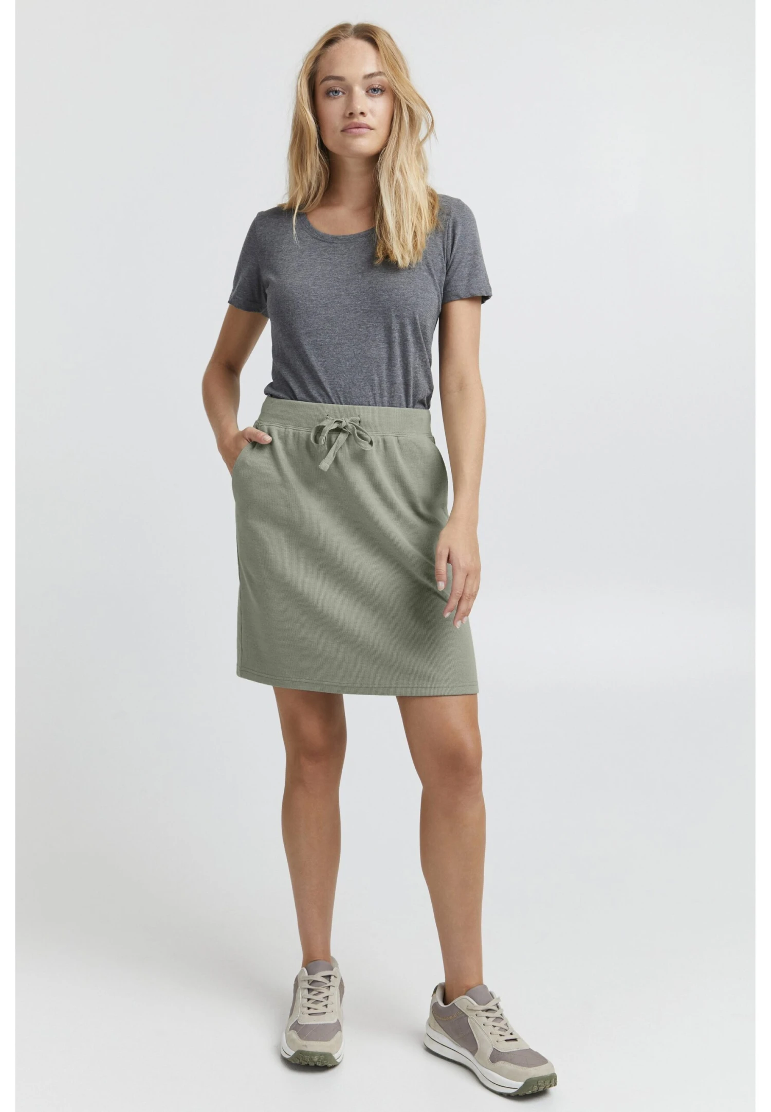 OXMO Oxlou - Falda De Tubo - Seagrass Melange 2 OXMO Oxlou - Falda De Tubo - Seagrass Melange - Imagen 2