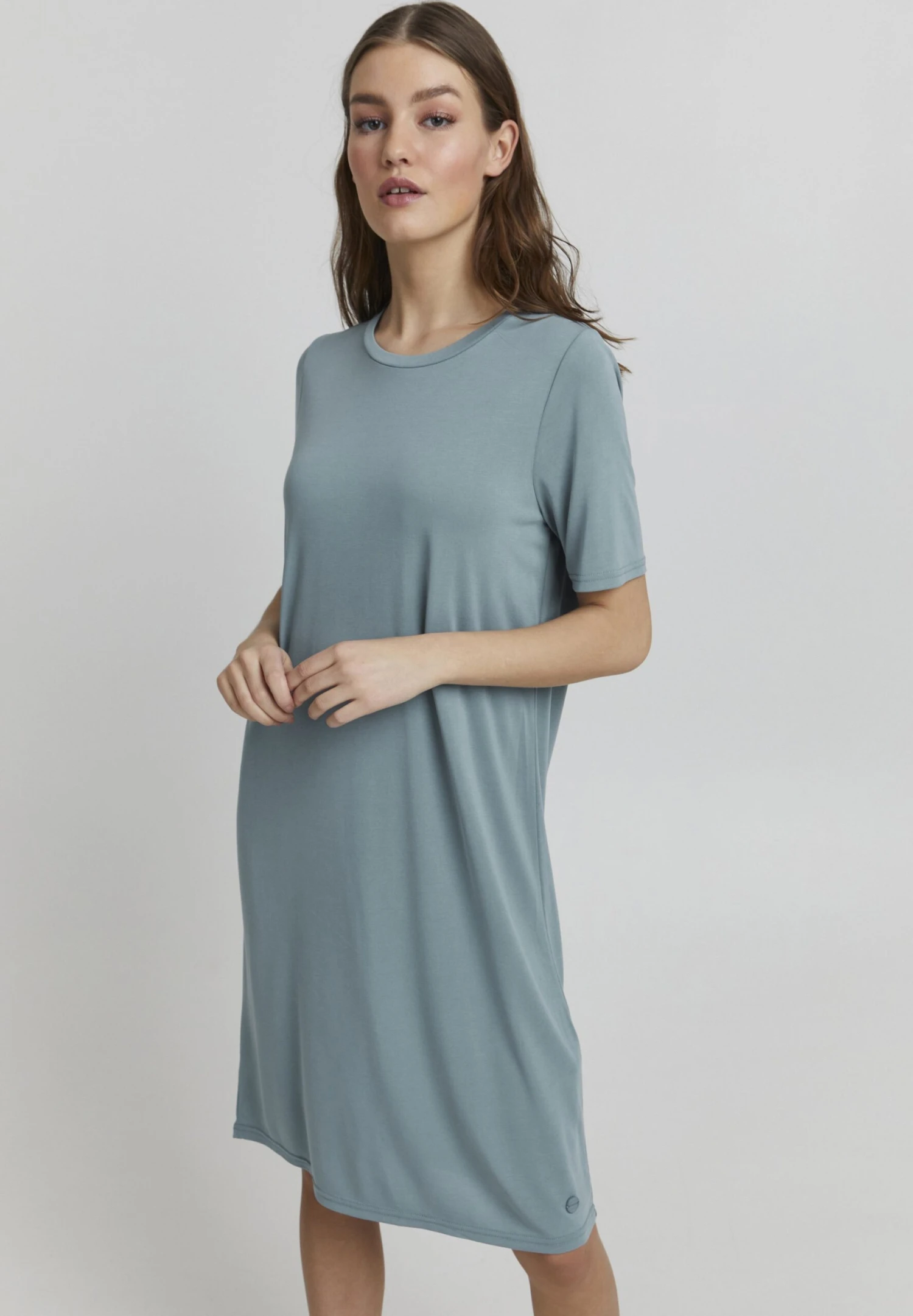 OXMO Brinja - Vestido Ligero - Smoke Blue 1 OXMO Brinja - Vestido Ligero - Smoke Blue