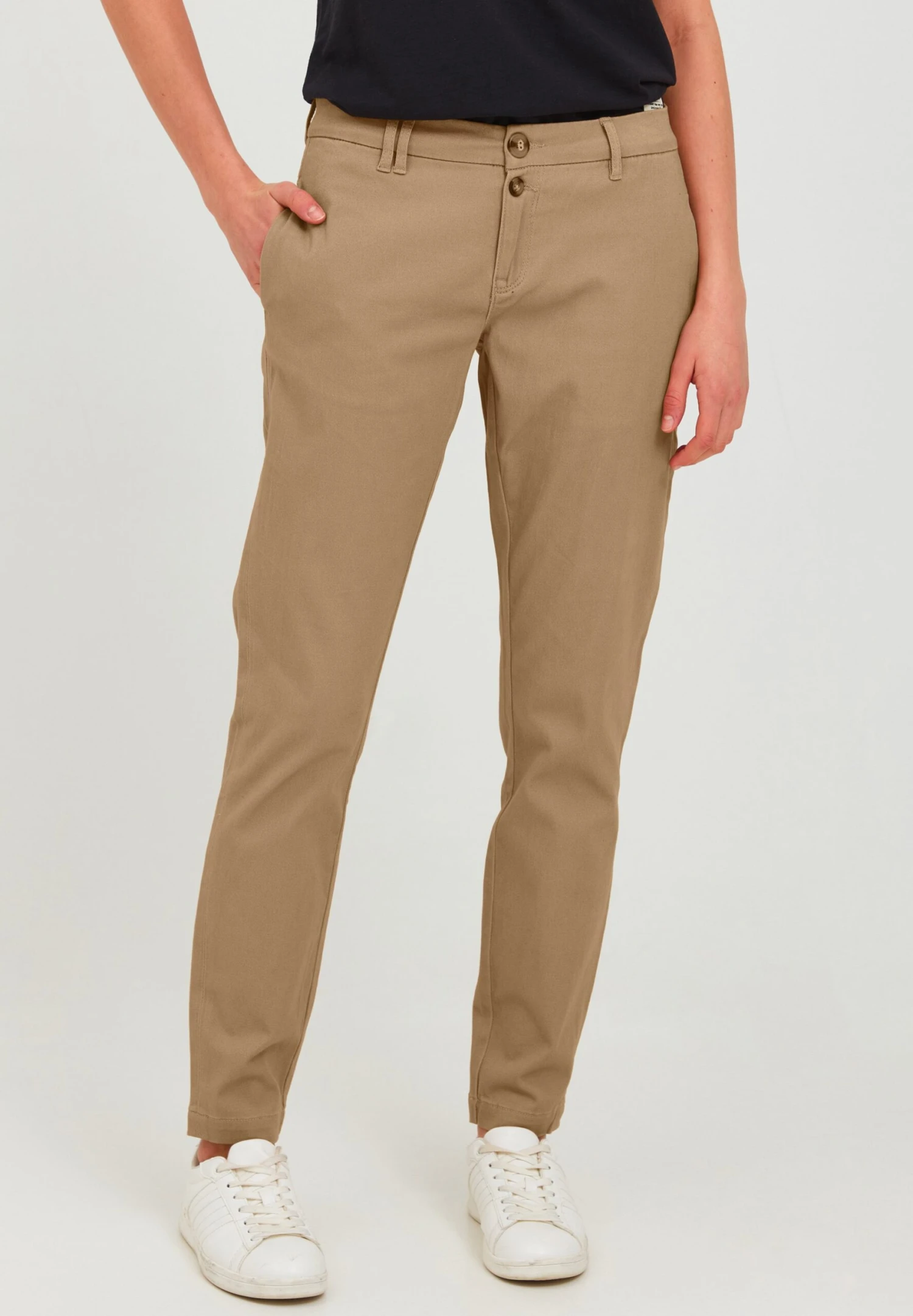 OXMO Pilar - Pantalones Chinos - Silver Mink 1 OXMO Pilar - Pantalones Chinos - Silver Mink