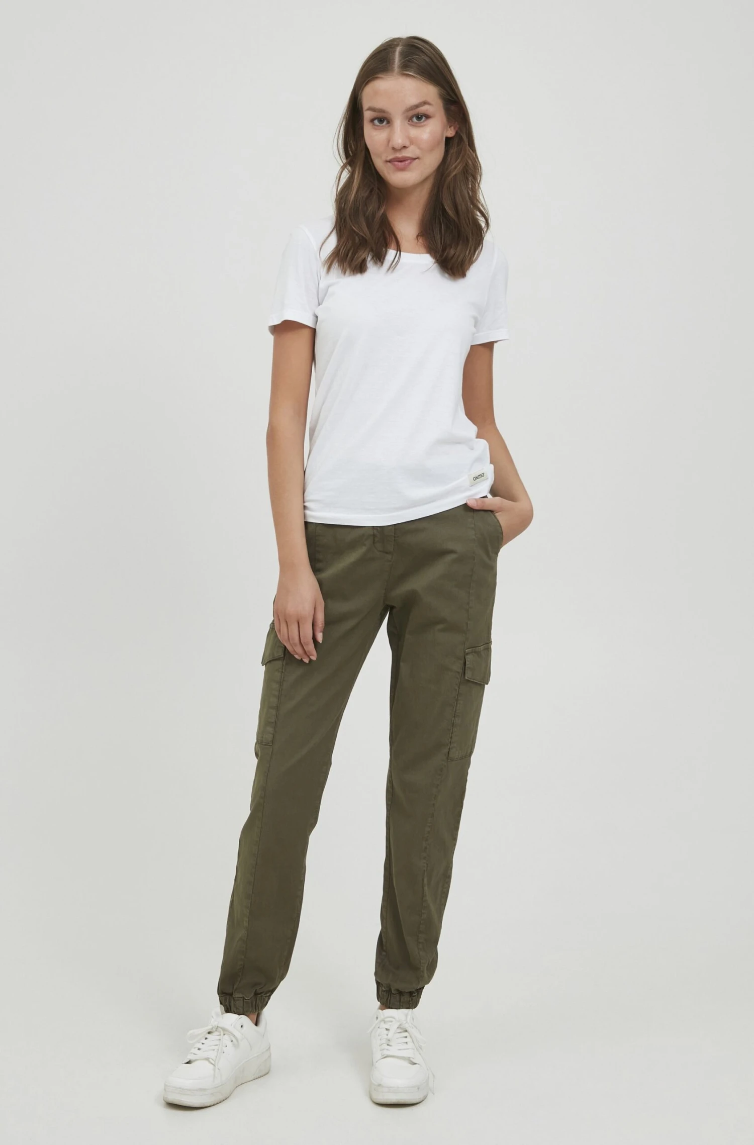 OXMO Oxcoco - Pantalones Cargo - Ivy Green 2 OXMO Oxcoco - Pantalones Cargo - Ivy Green - Imagen 2