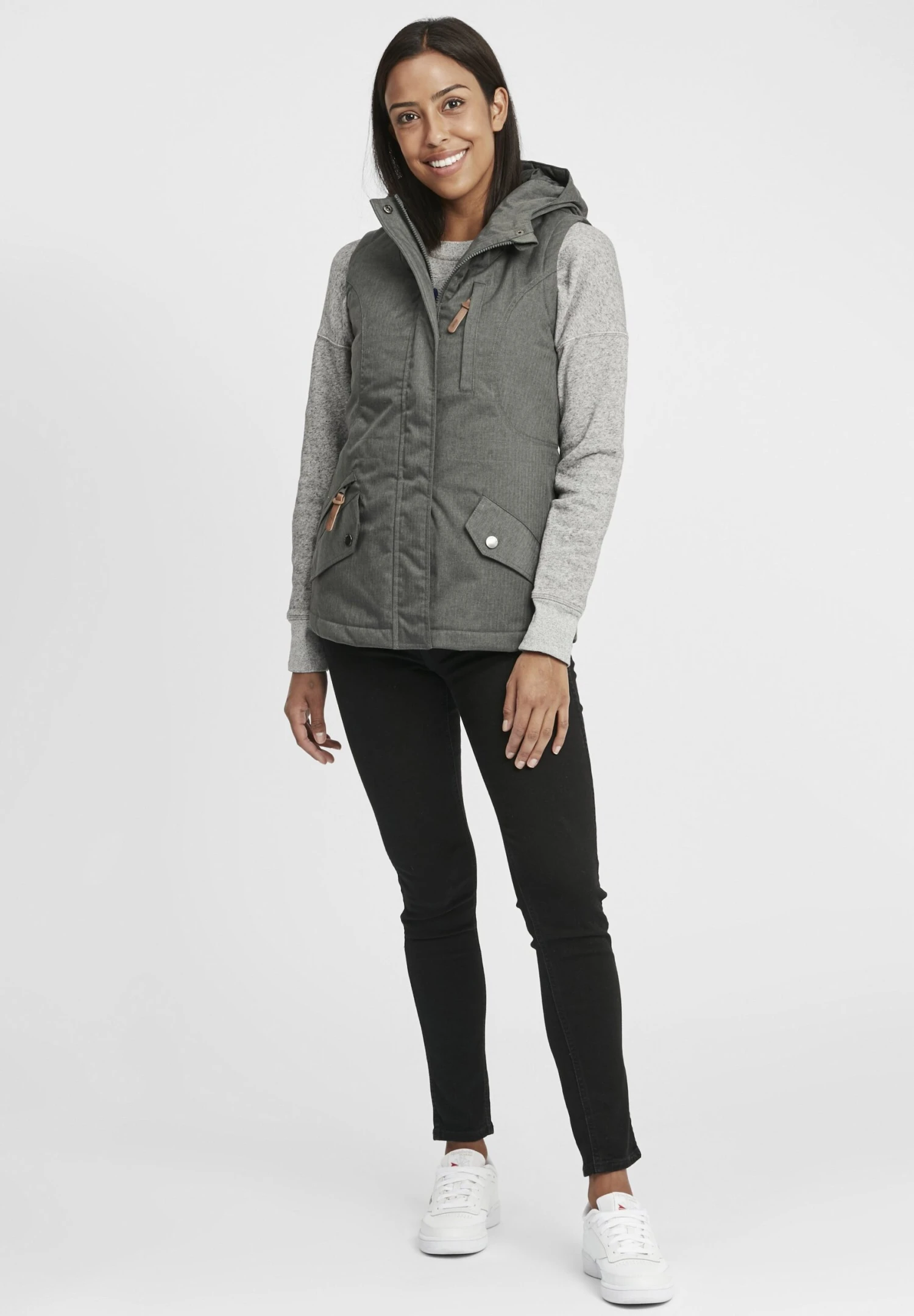 OXMO Oxbellissa - Chaleco - Dark Grey 2 OXMO Oxbellissa - Chaleco - Dark Grey - Imagen 2