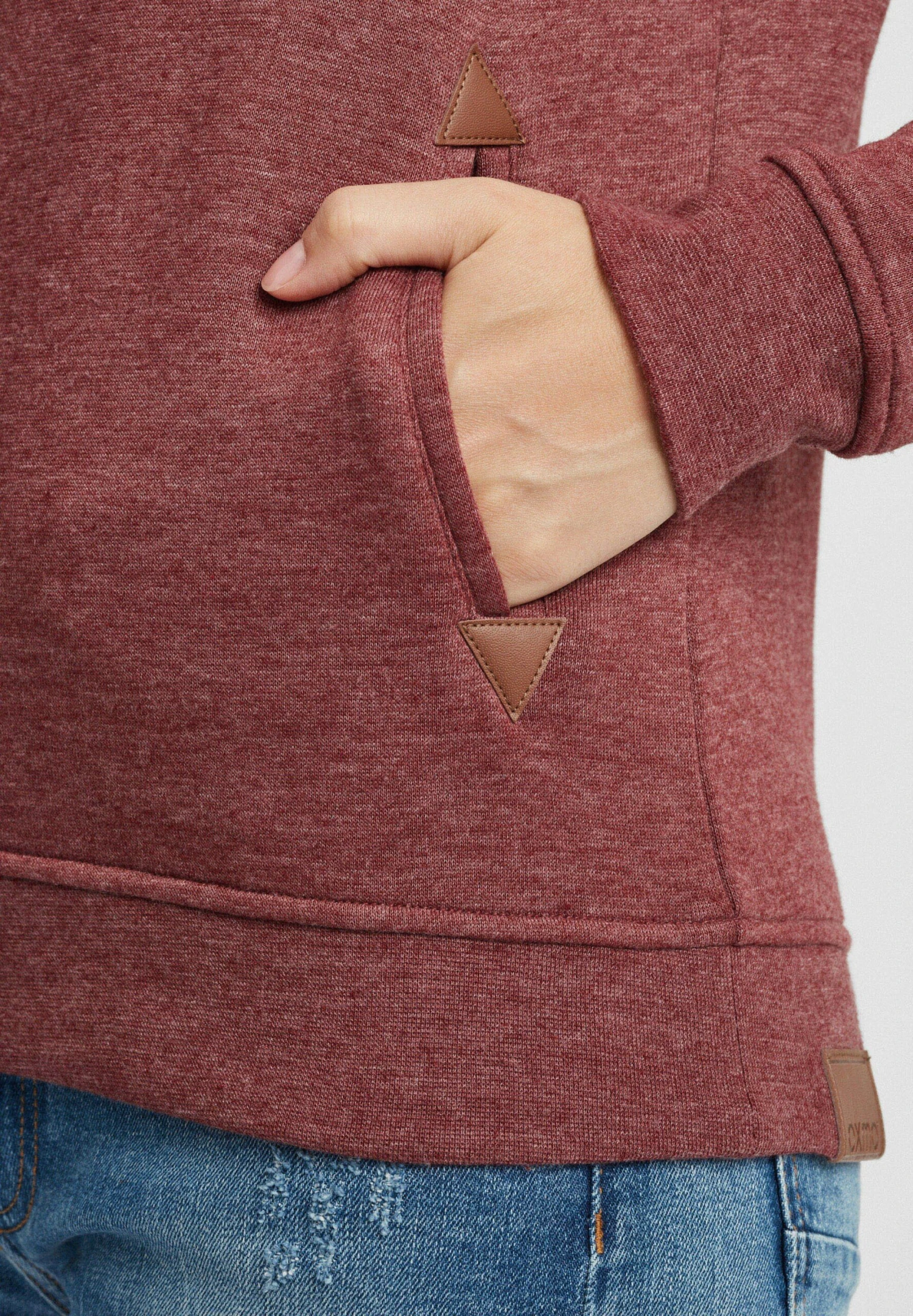 OXMO Oxvicky - Jersey Con Capucha - Wine R Mel 5 OXMO Oxvicky - Jersey Con Capucha - Wine R Mel - Imagen 5