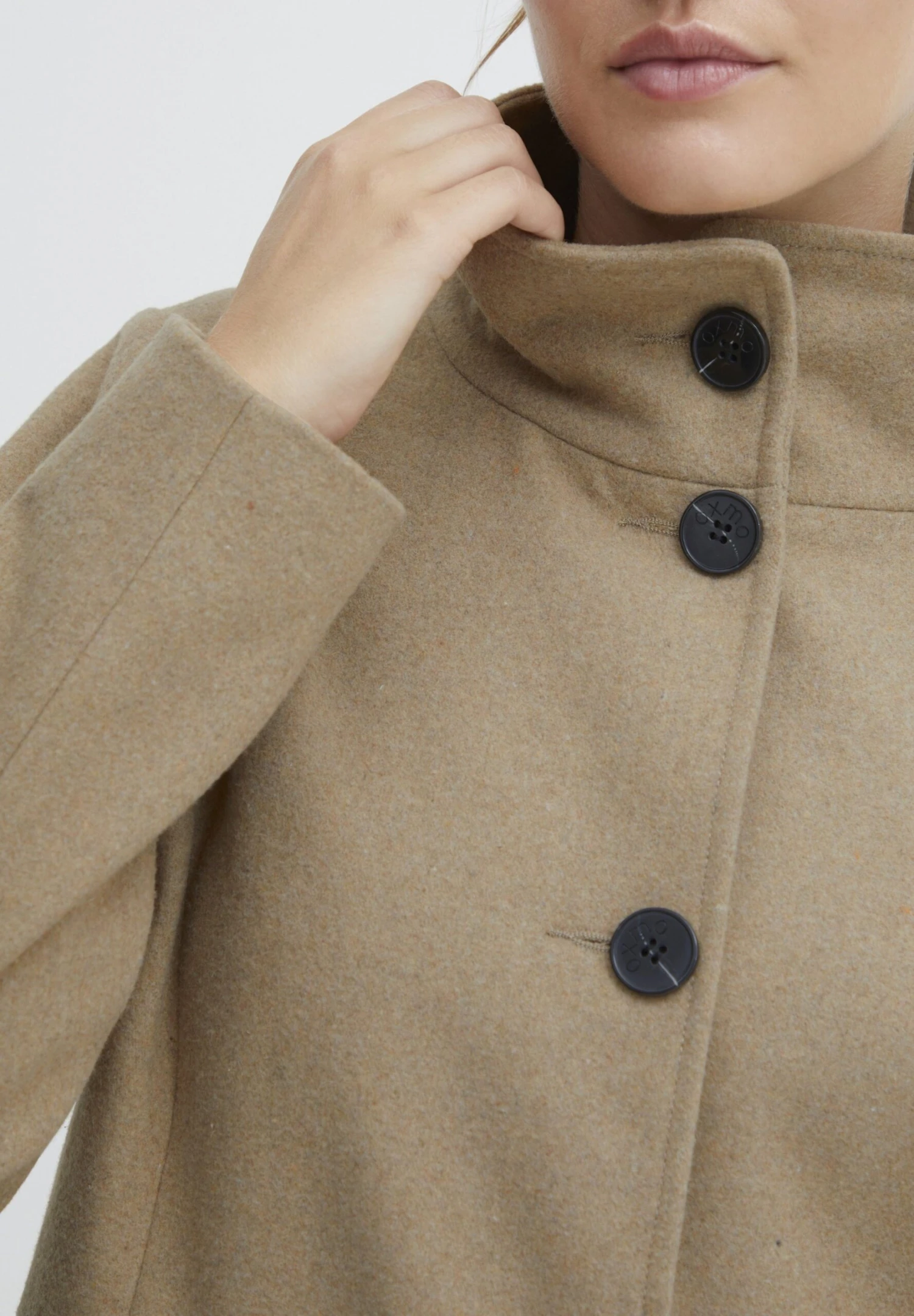 OXMO Oxvalerine - Abrigo Clásico - Dune Melange 4 OXMO Oxvalerine - Abrigo Clásico - Dune Melange - Imagen 4