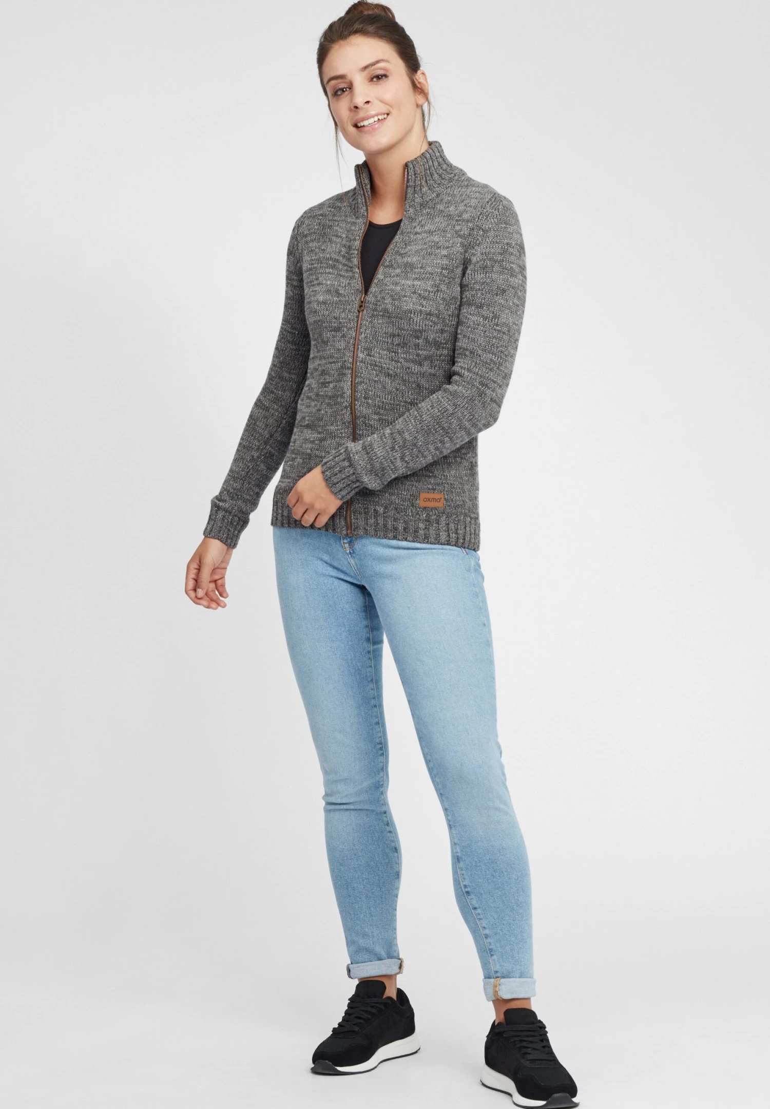 OXMO Oxphenix - Chaqueta De Punto - Dark Grey 2 OXMO Oxphenix - Chaqueta De Punto - Dark Grey - Imagen 2