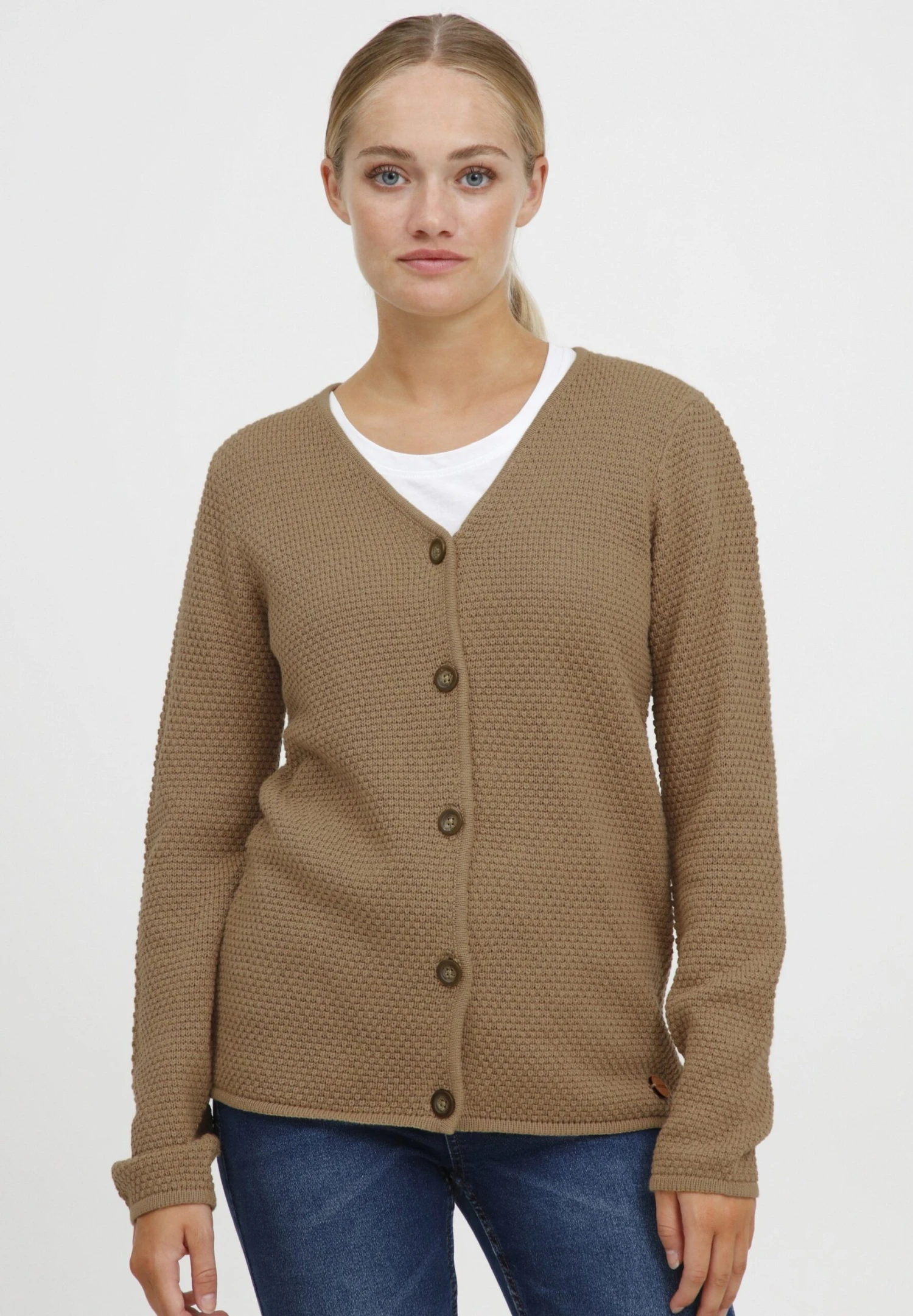 OXMO Oxhelga - Chaqueta De Punto - Kelp 1 OXMO Oxhelga - Chaqueta De Punto - Kelp