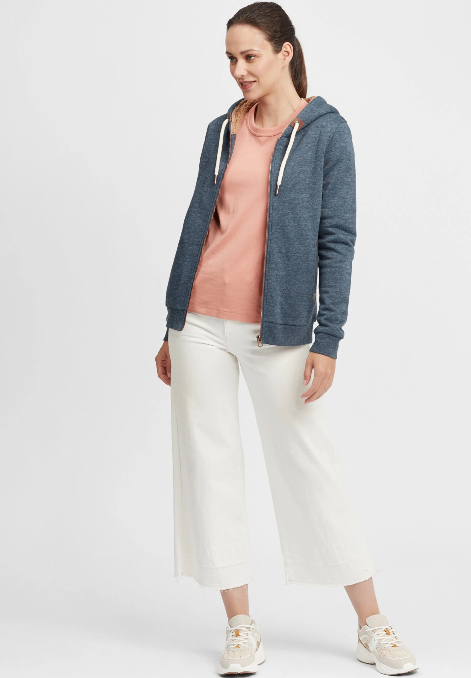 OXMO Oxvicky - Sudadera Con Cremallera - Ins Bl Mel 2 OXMO Oxvicky - Sudadera Con Cremallera - Ins Bl Mel - Imagen 2