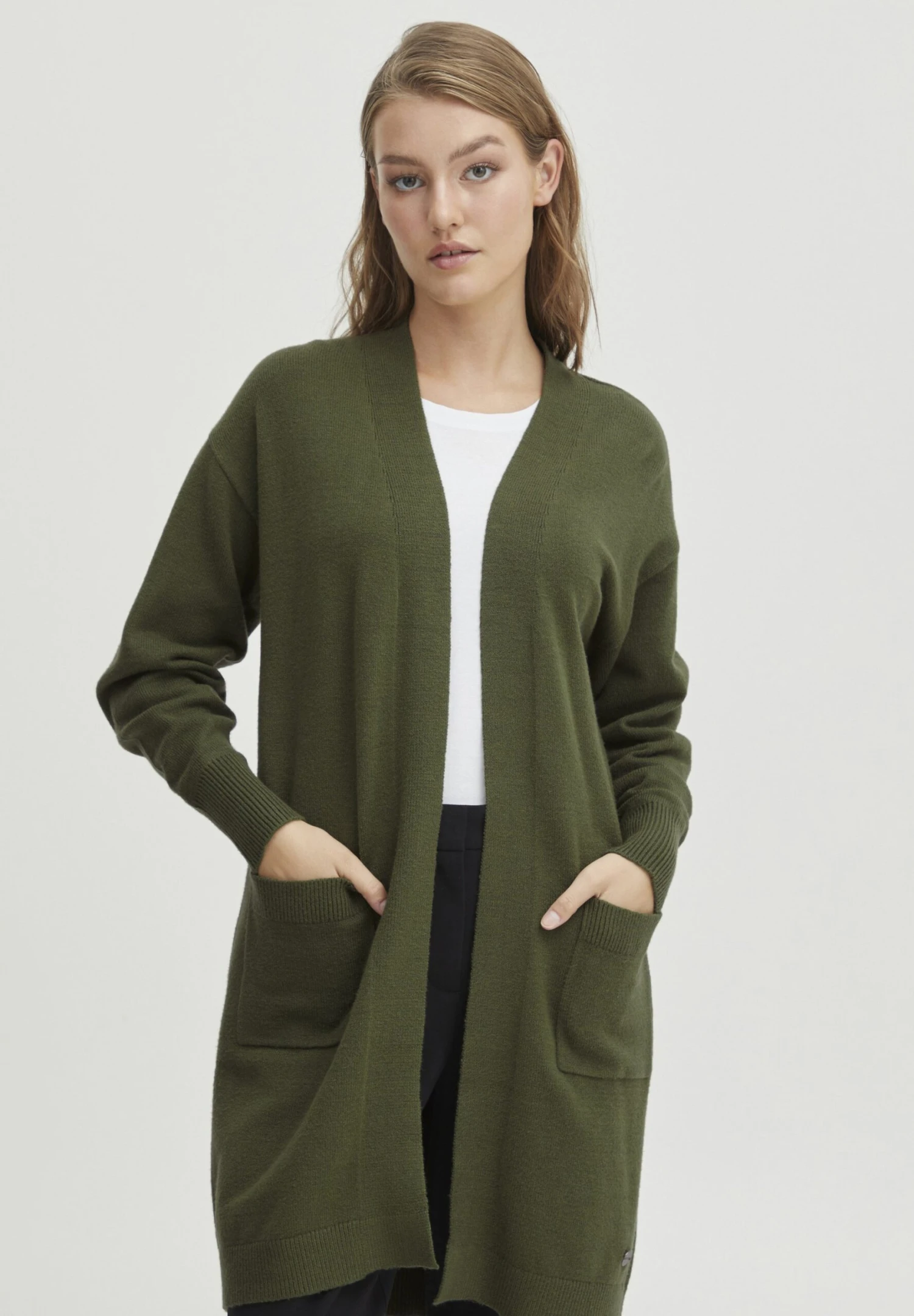OXMO Oxritiana - Chaqueta De Punto - Rifle Green Melange 1 OXMO Oxritiana - Chaqueta De Punto - Rifle Green Melange