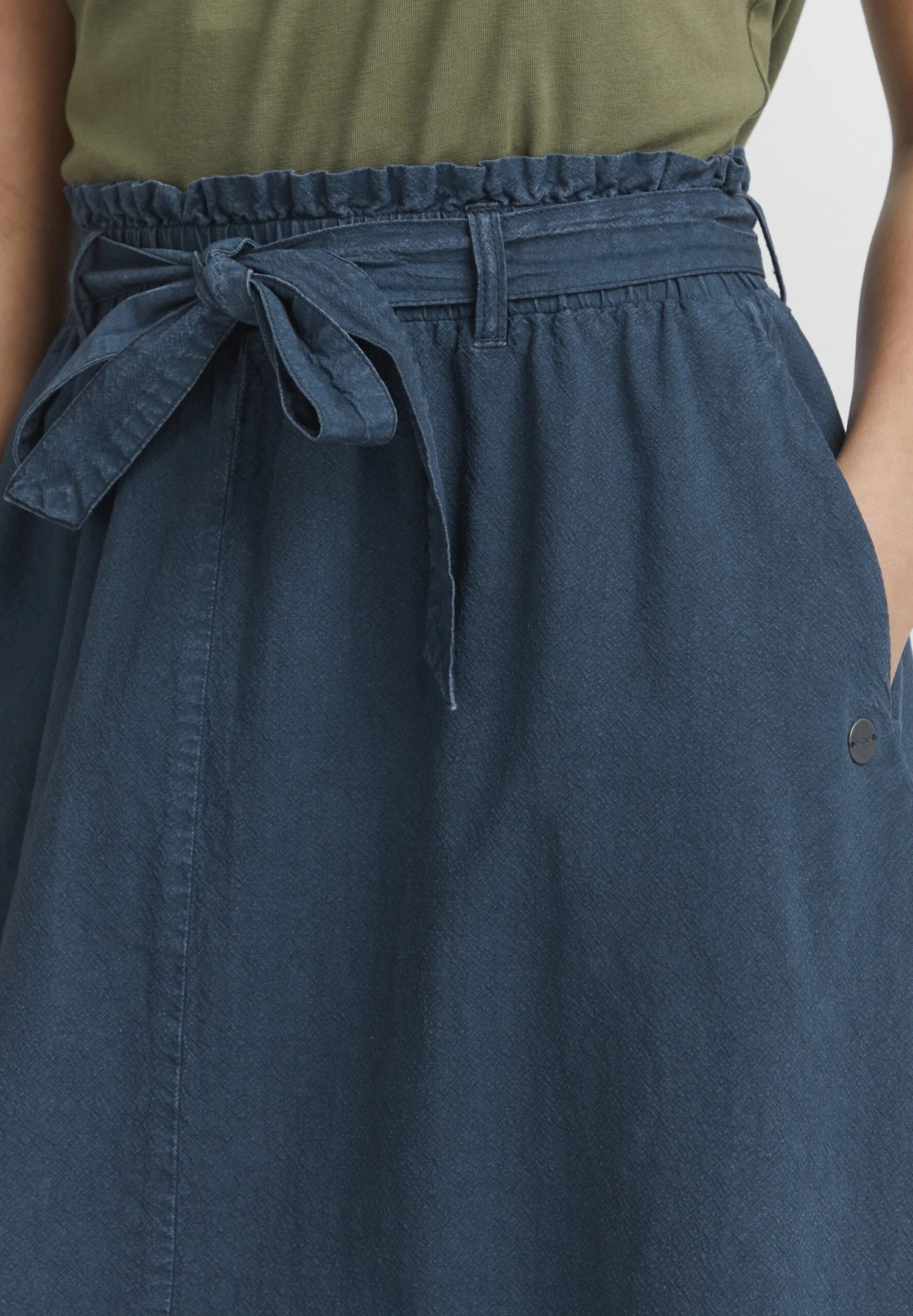 OXMO Lerke - Falda Acampanada - Insignia Blue 4 OXMO Lerke - Falda Acampanada - Insignia Blue - Imagen 4