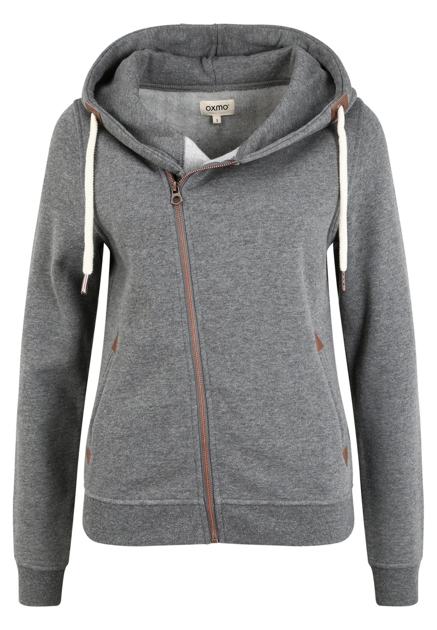 OXMO Oxvicky - Sudadera Con Cremallera - Grey Mel 6 OXMO Oxvicky - Sudadera Con Cremallera - Grey Mel - Imagen 6