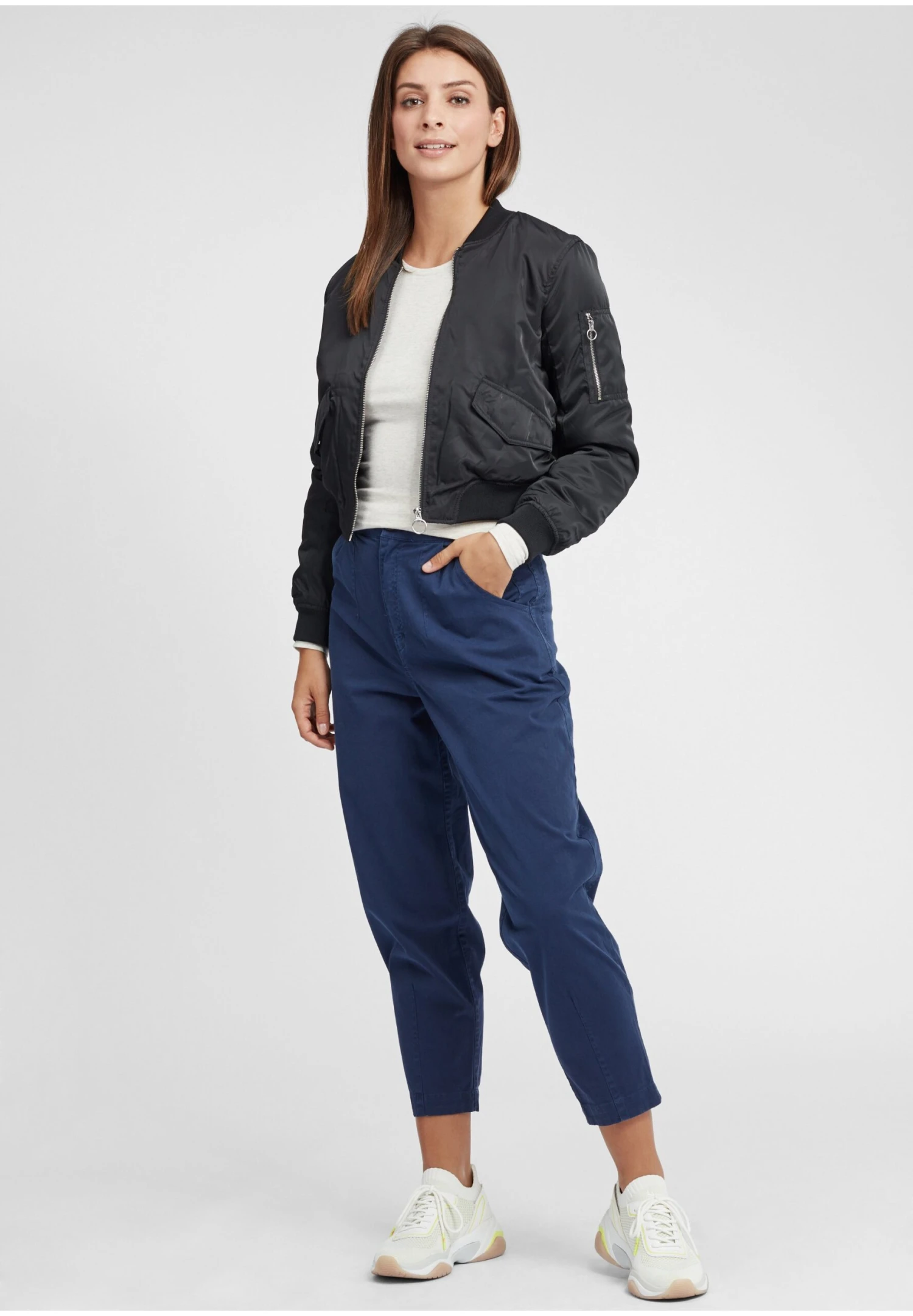 OXMO Oxmarie - Camiseta De Manga Larga - Oyster Grey Melange 2 OXMO Oxmarie - Camiseta De Manga Larga - Oyster Grey Melange - Imagen 2