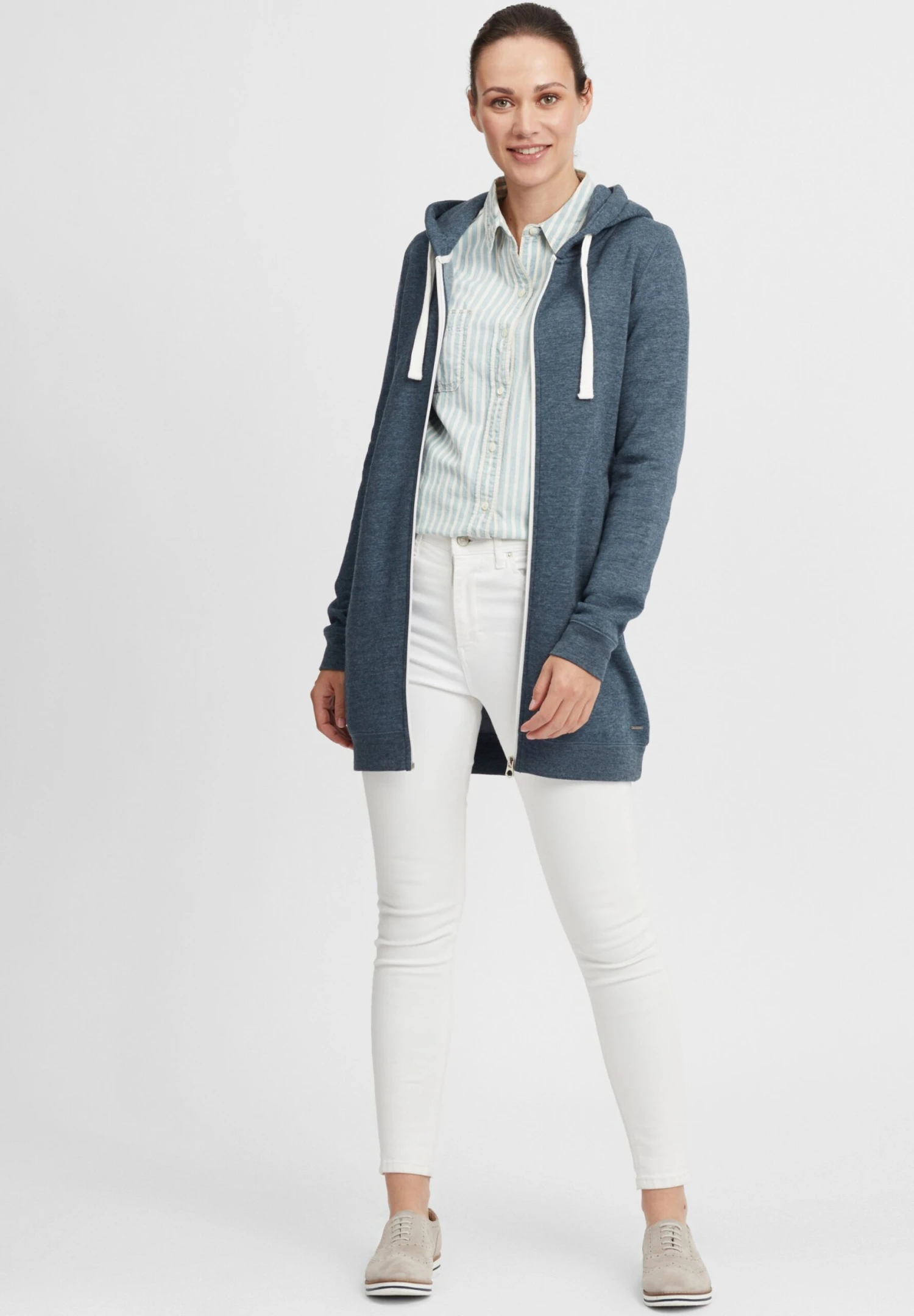 OXMO Oxolinda - Sudadera Con Cremallera - Ins Blue M 2 OXMO Oxolinda - Sudadera Con Cremallera - Ins Blue M - Imagen 2