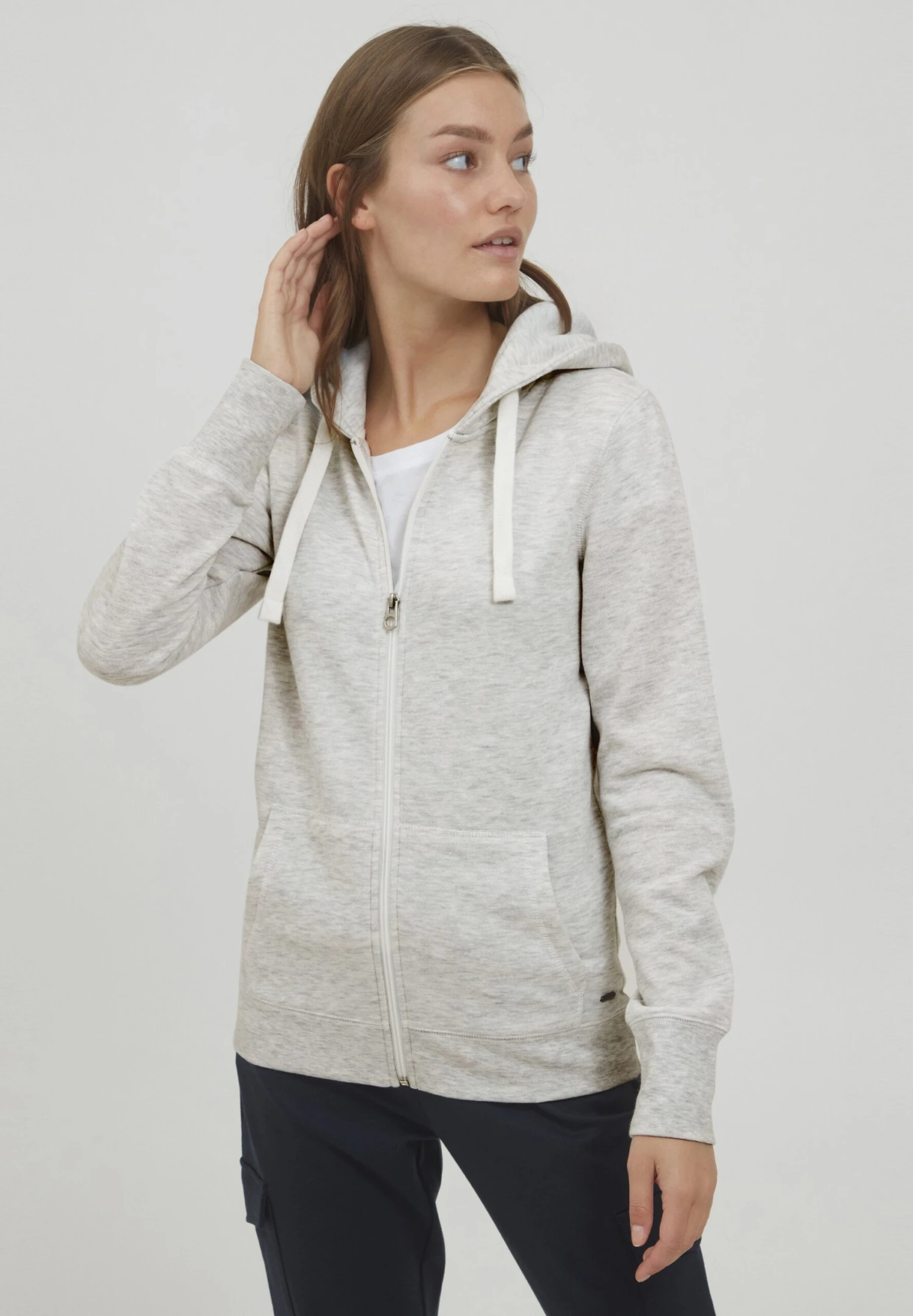 OXMO Oxolinda - Chaqueta De Punto - Oyster Gray Melange 1 OXMO Oxolinda - Chaqueta De Punto - Oyster Gray Melange