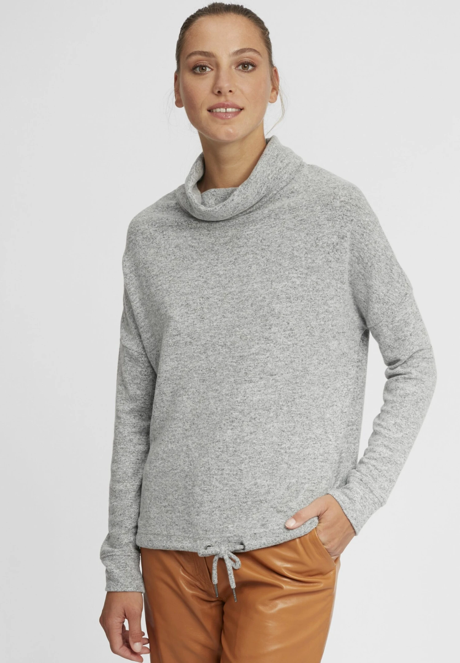 OXMO Oxbelma - Jersey Con Capucha - Light Grey Melange 1 OXMO Oxbelma - Jersey Con Capucha - Light Grey Melange