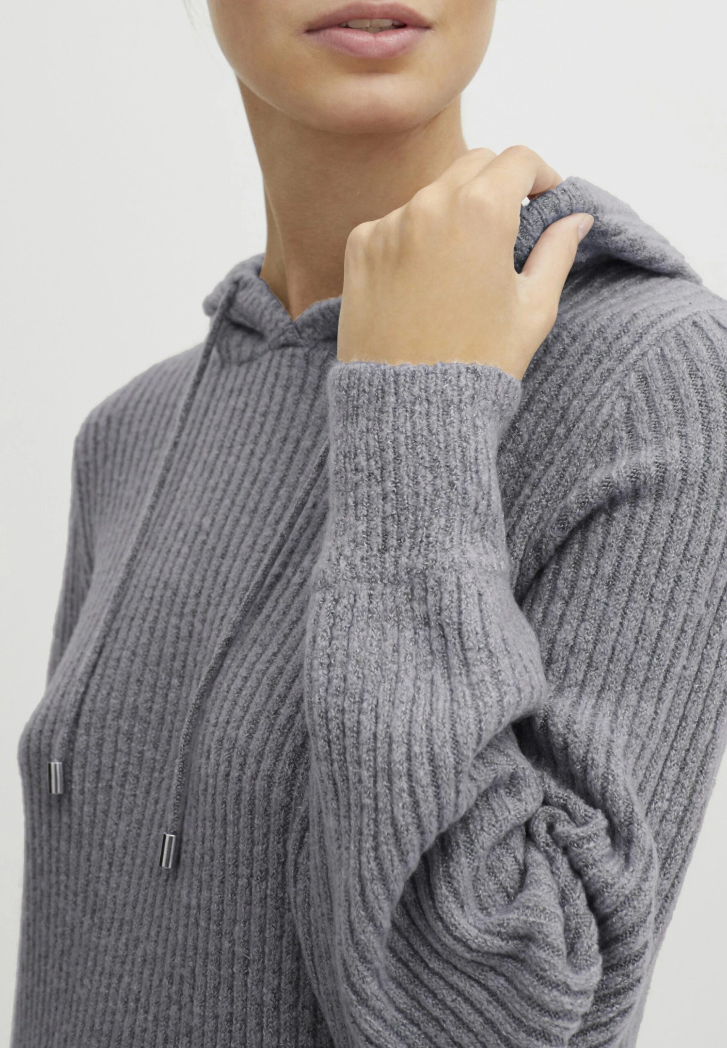 OXMO Oxnorma - Jersey Con Capucha - Mid Grey Melange 4 OXMO Oxnorma - Jersey Con Capucha - Mid Grey Melange - Imagen 4