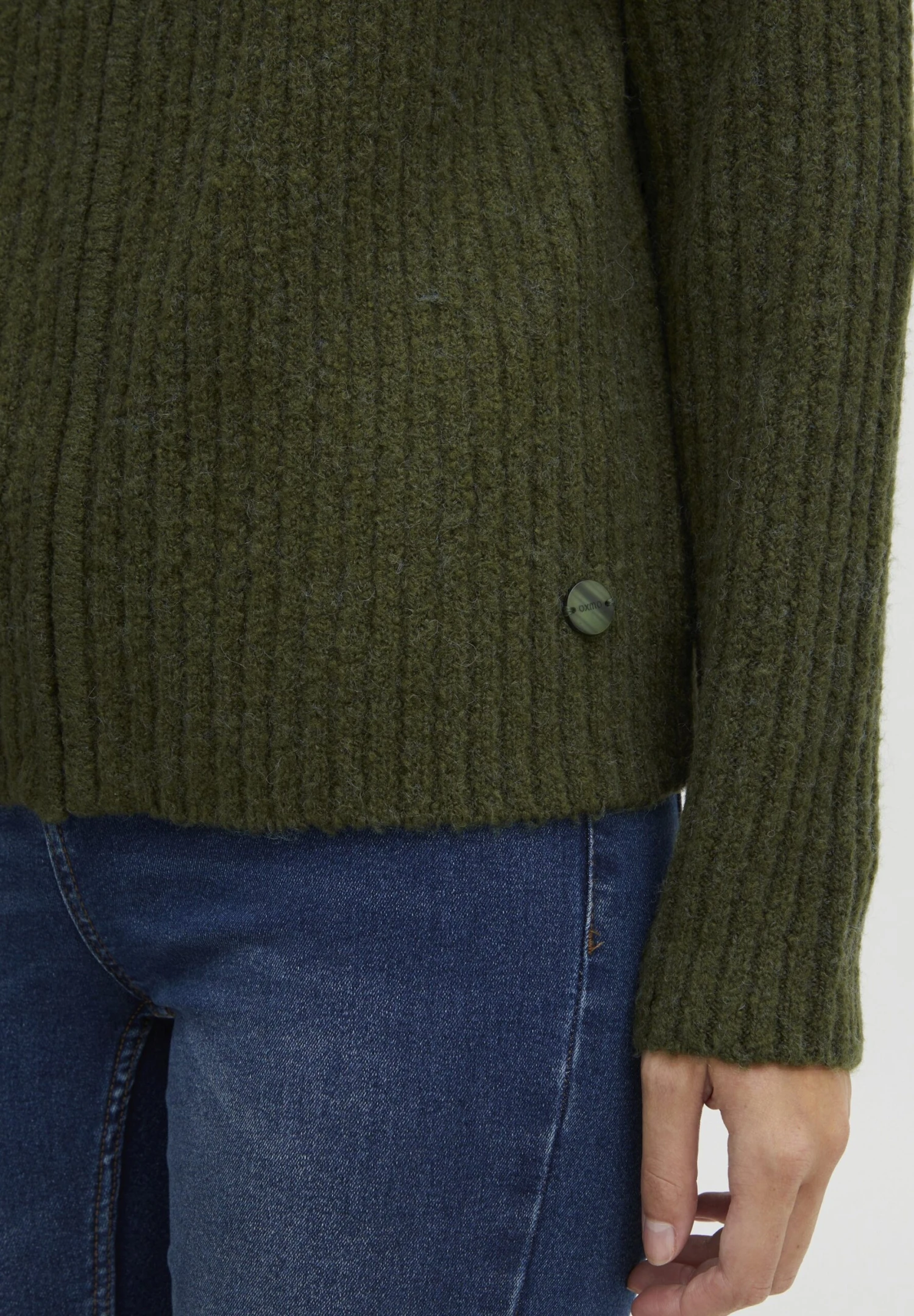 OXMO Sal - Chaqueta De Punto - Rifle Green Melange 4 OXMO Sal - Chaqueta De Punto - Rifle Green Melange - Imagen 4