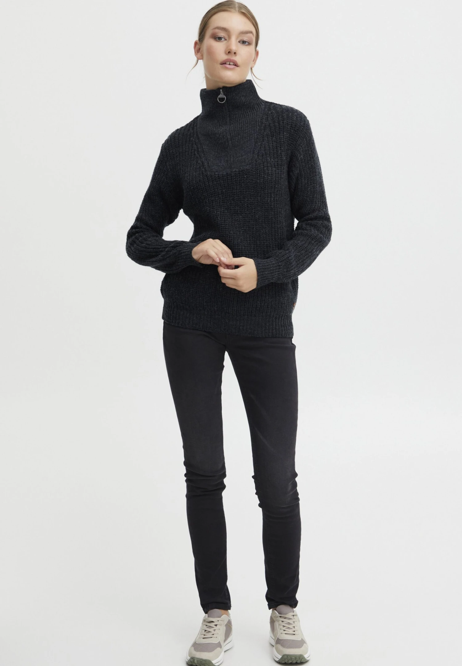 OXMO Oxnancy - Jersey De Punto - Total Eclipse Melange 2 OXMO Oxnancy - Jersey De Punto - Total Eclipse Melange - Imagen 2