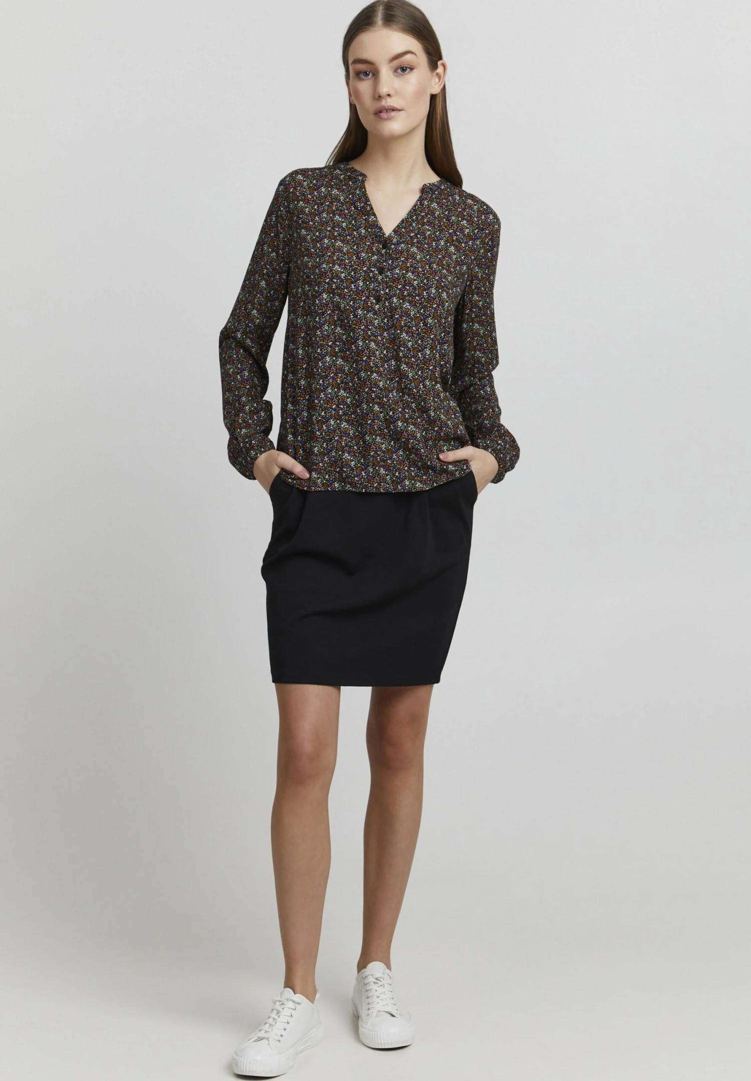 OXMO Elvy - Blusa - Burnt Orange Mix 2 OXMO Elvy - Blusa - Burnt Orange Mix - Imagen 2