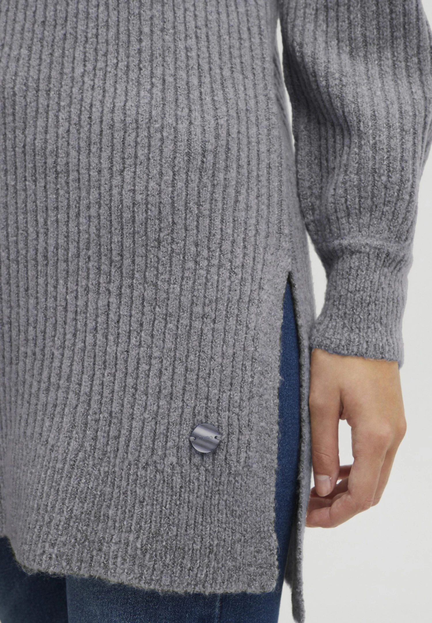 OXMO Oxnorma - Jersey Con Capucha - Mid Grey Melange 5 OXMO Oxnorma - Jersey Con Capucha - Mid Grey Melange - Imagen 5