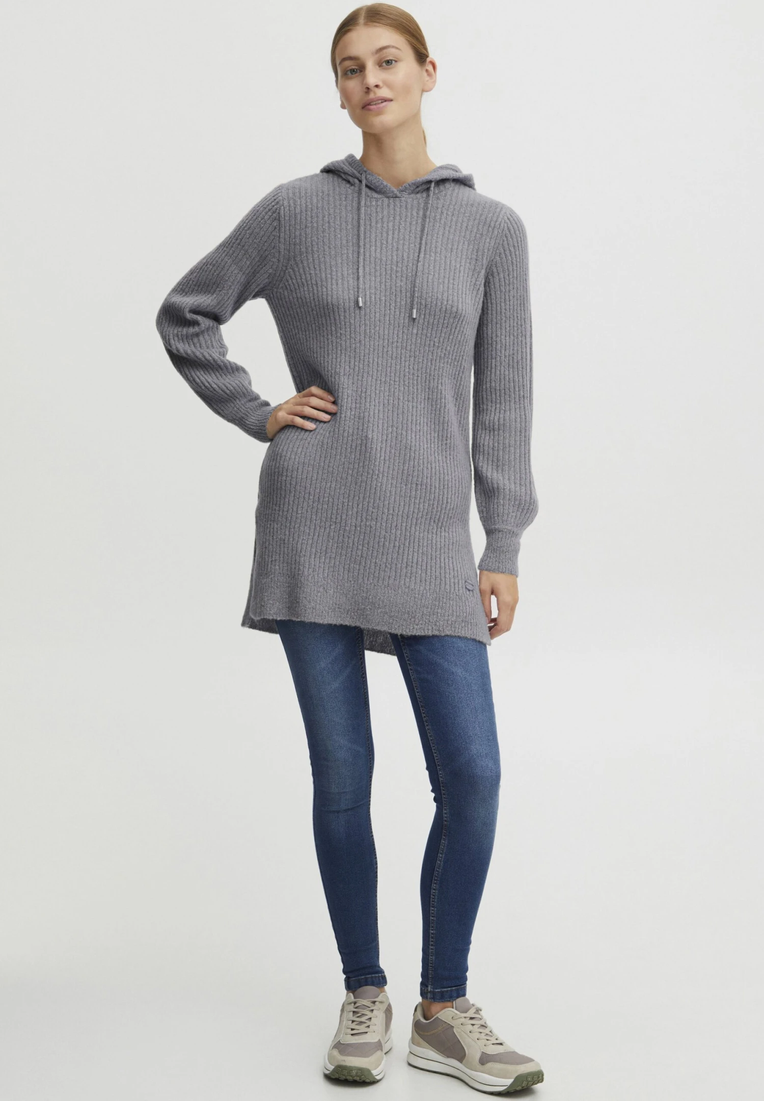 OXMO Oxnorma - Jersey Con Capucha - Mid Grey Melange 2 OXMO Oxnorma - Jersey Con Capucha - Mid Grey Melange - Imagen 2