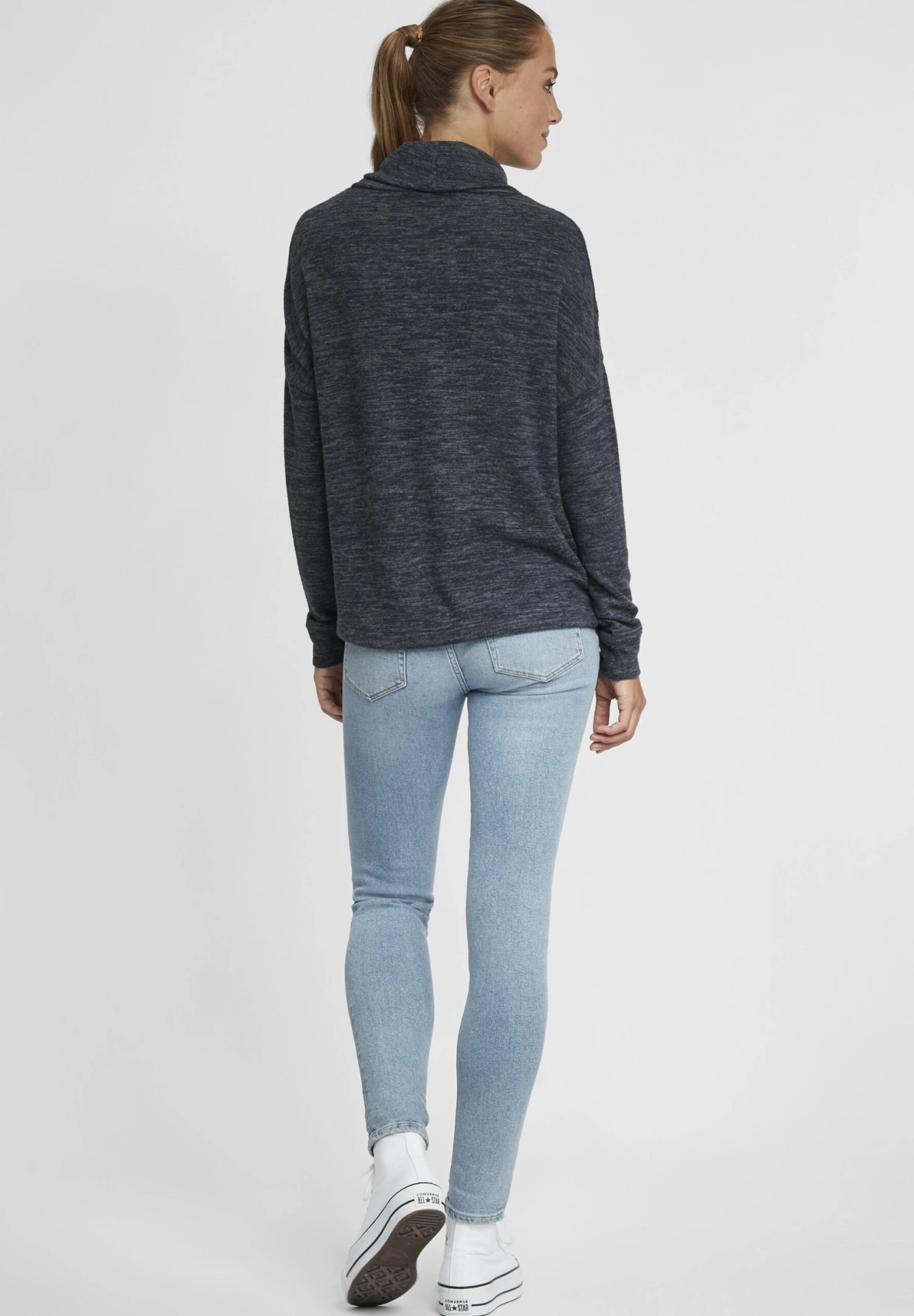 OXMO Oxbelma - Jersey Con Capucha - Insignia Blue Melange 3 OXMO Oxbelma - Jersey Con Capucha - Insignia Blue Melange - Imagen 3