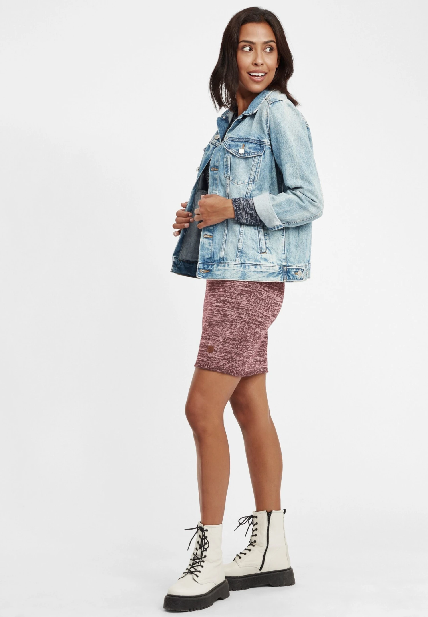 OXMO Oxdanielle - Vestido De Punto - Andorra Red 2 OXMO Oxdanielle - Vestido De Punto - Andorra Red - Imagen 2