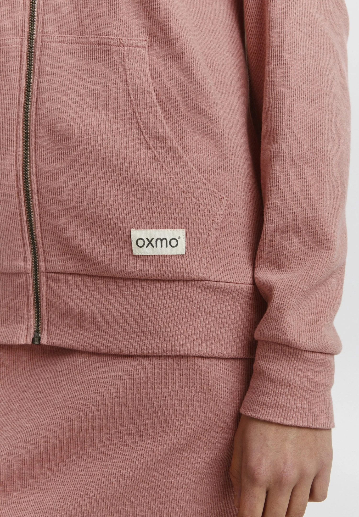 OXMO Oxlova - Sudadera Con Cremallera - Ash Rose Melange 5 OXMO Oxlova - Sudadera Con Cremallera - Ash Rose Melange - Imagen 5