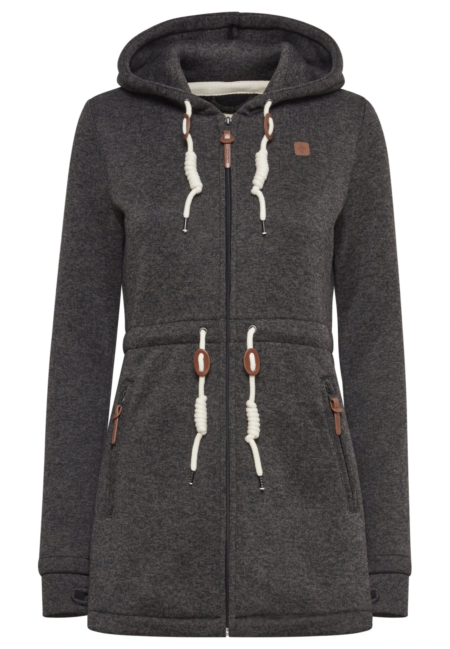 OXMO Oxthora - Abrigo Corto - True Black 6 OXMO Oxthora - Abrigo Corto - True Black - Imagen 6