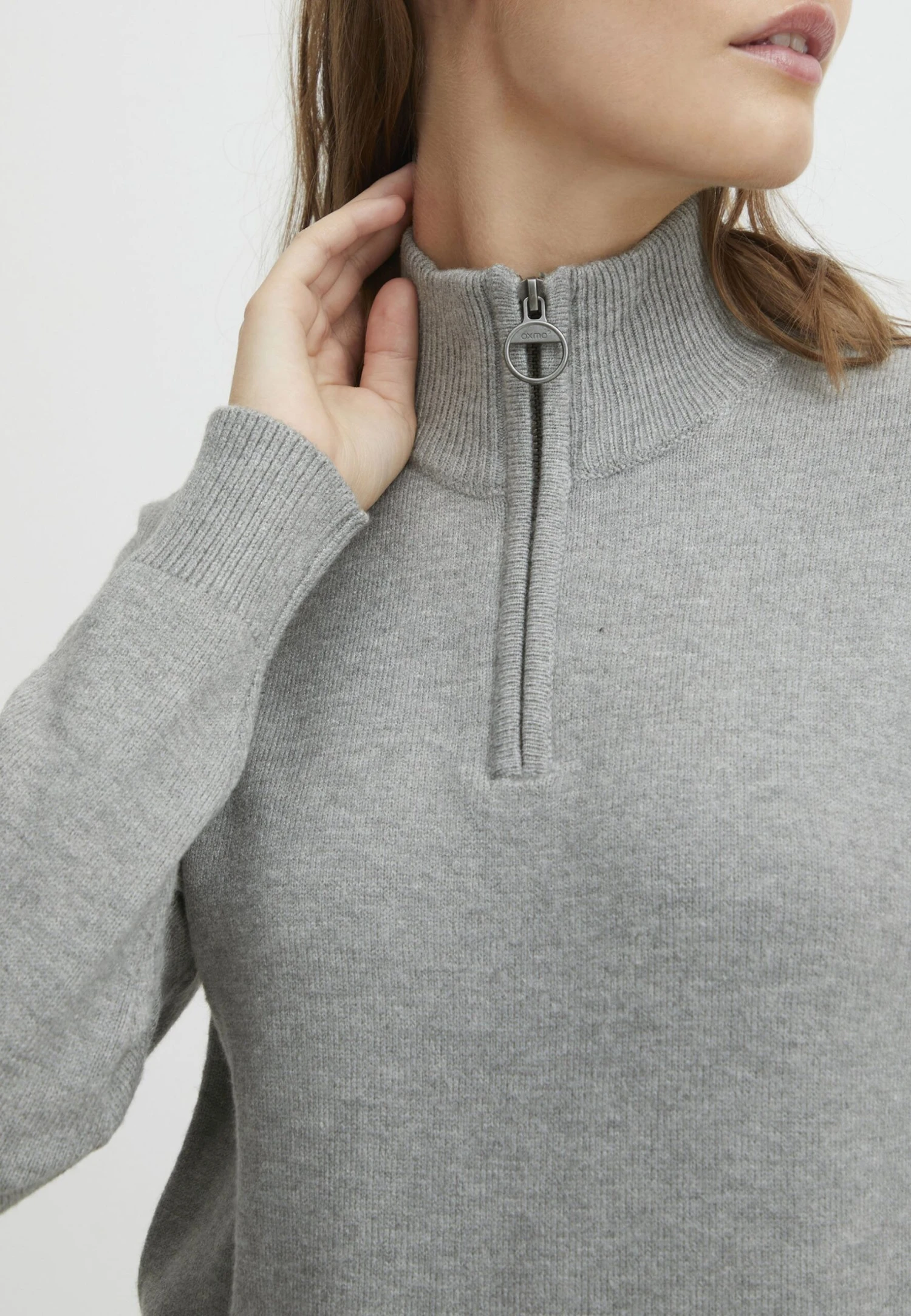 OXMO Rita - Jersey De Punto - Mid Grey Melange 4 OXMO Rita - Jersey De Punto - Mid Grey Melange - Imagen 4